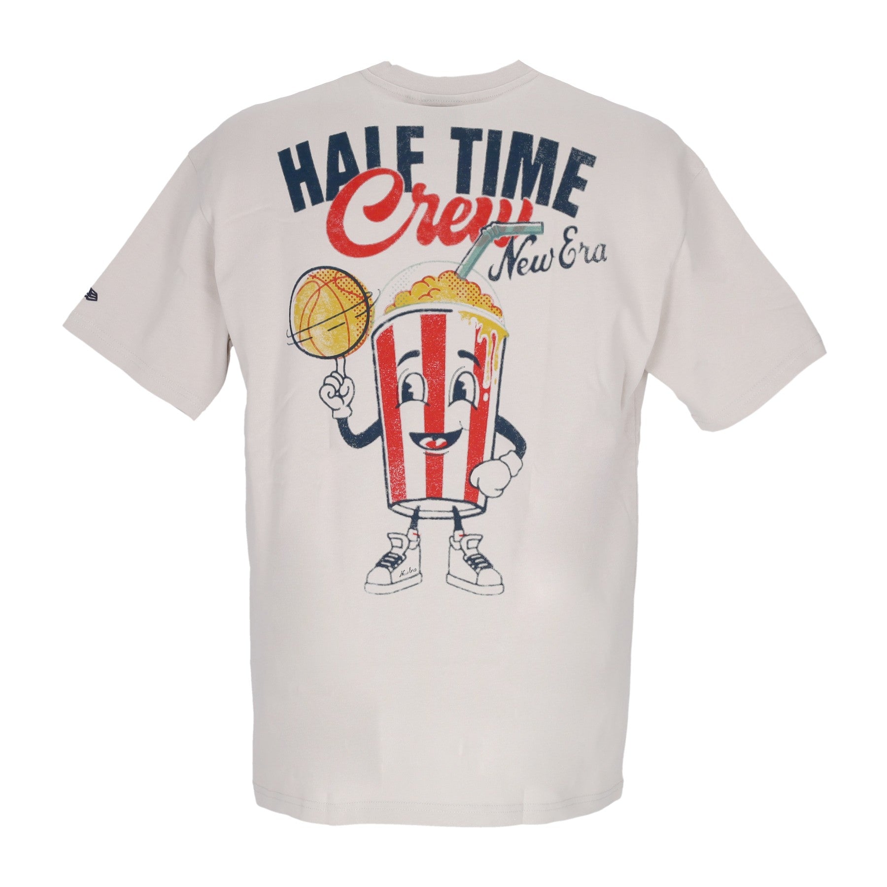 Maglietta Uomo Ne Half Time Tee Newera Stone/hot Red