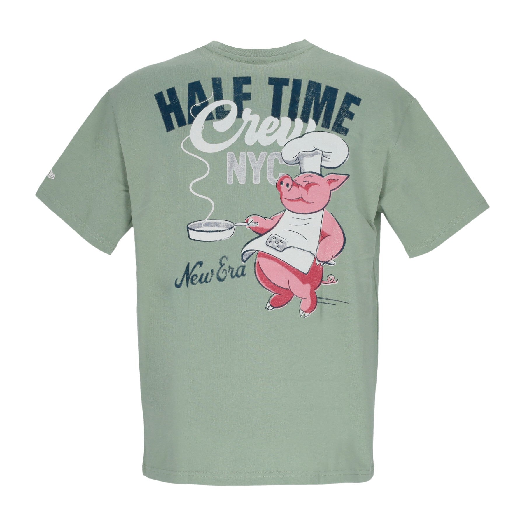 New Era, Maglietta Uomo Ne Half Time Tee Newera, Green Med/white