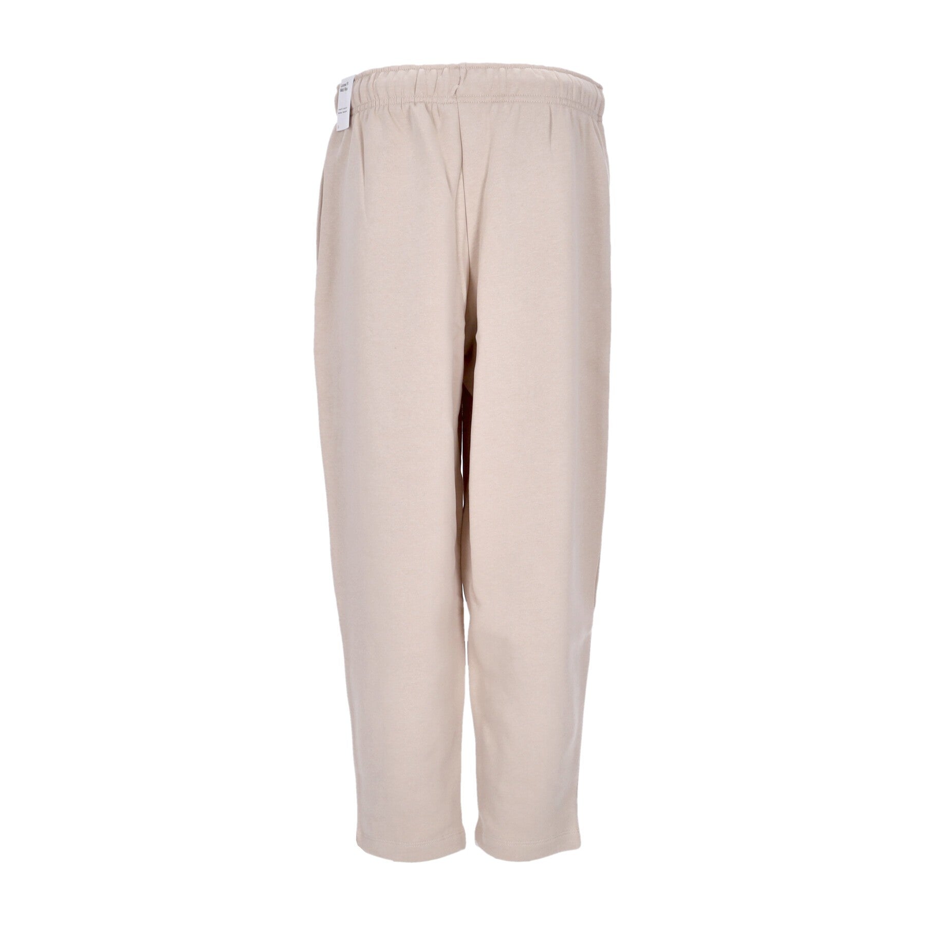 Nike, Pantalone Tuta Felpato Donna W Essentials Collection Fleece Curve Pants, Sanddrift/white