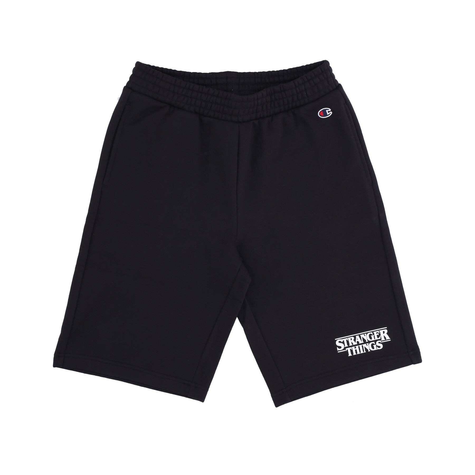 Kurze Trainingshose Herren Sweatshirt Shorts X Stranger Things Schwarz/Weiß