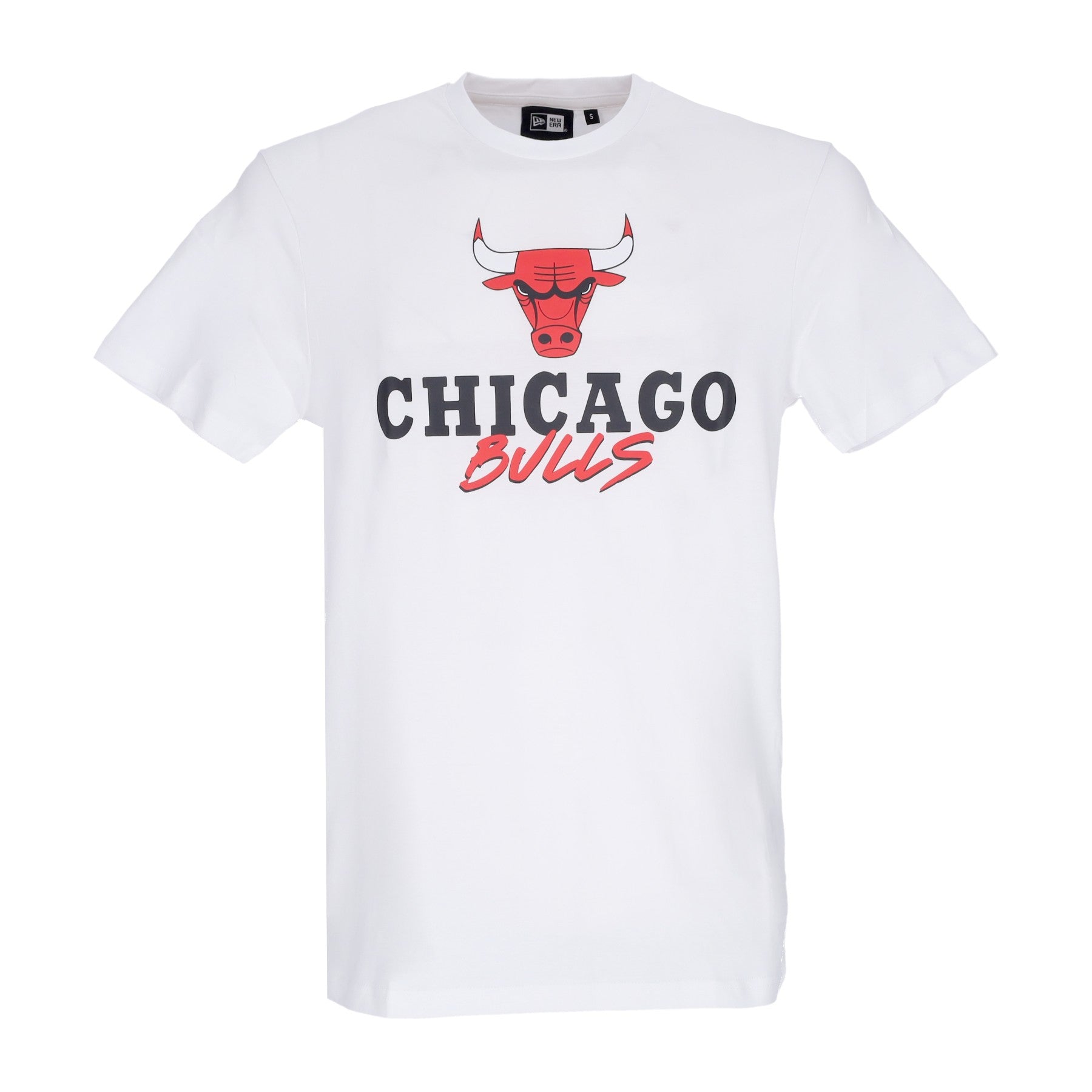 New Era, Maglietta Uomo Nba Script Tee Chibul, White/front Door Red