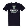 New Era, Maglietta Uomo Nba Script Tee Milbuc, Black/off White