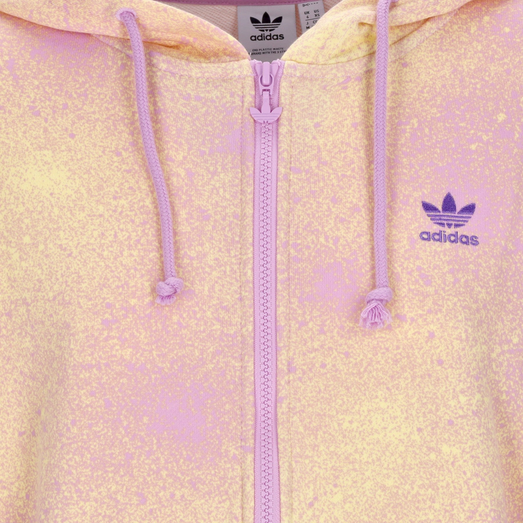 Adidas, Felpa Leggera Cappuccio Zip Donna All Over  Print Zip Hoodie, 