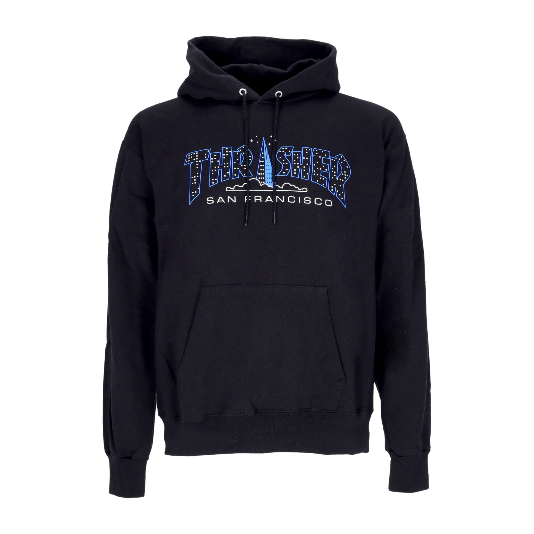 Thrasher, Felpa Cappuccio Uomo Pyramid Hood, Black