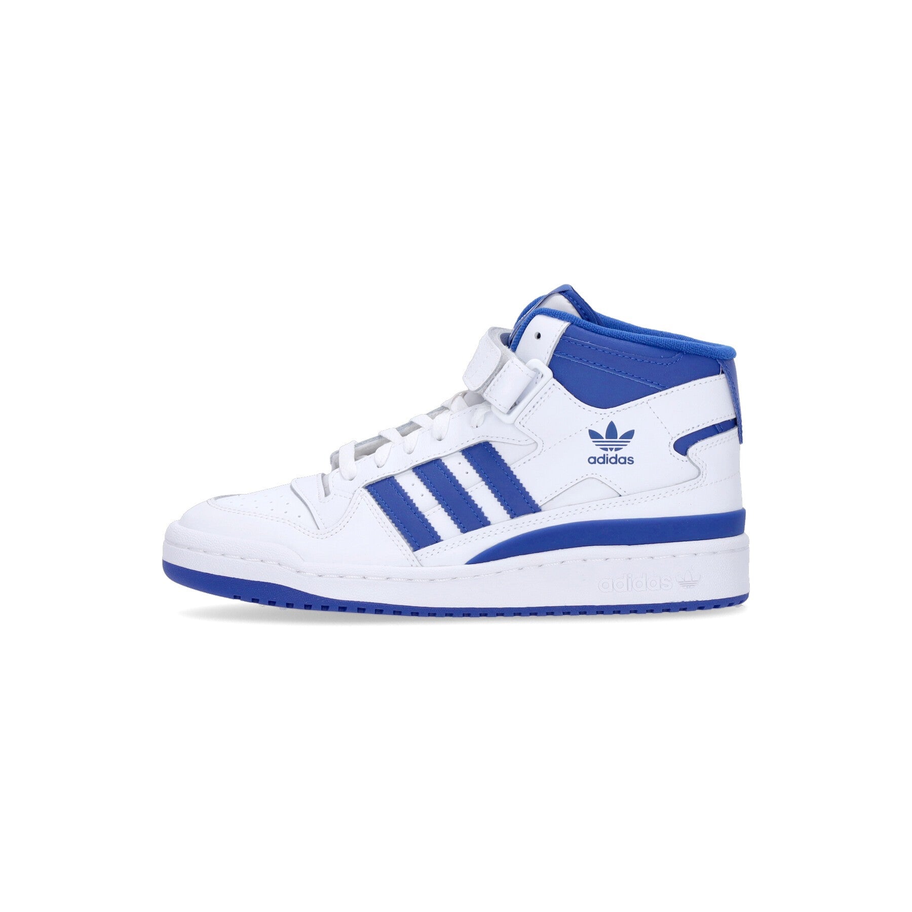 Adidas, Scarpa Basket Uomo Forum Mid, Cloud White/royal Blue/cloud White