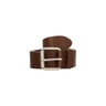 Carhartt Wip, Cintura Uomo Script Belt, Leather Cognac/silver