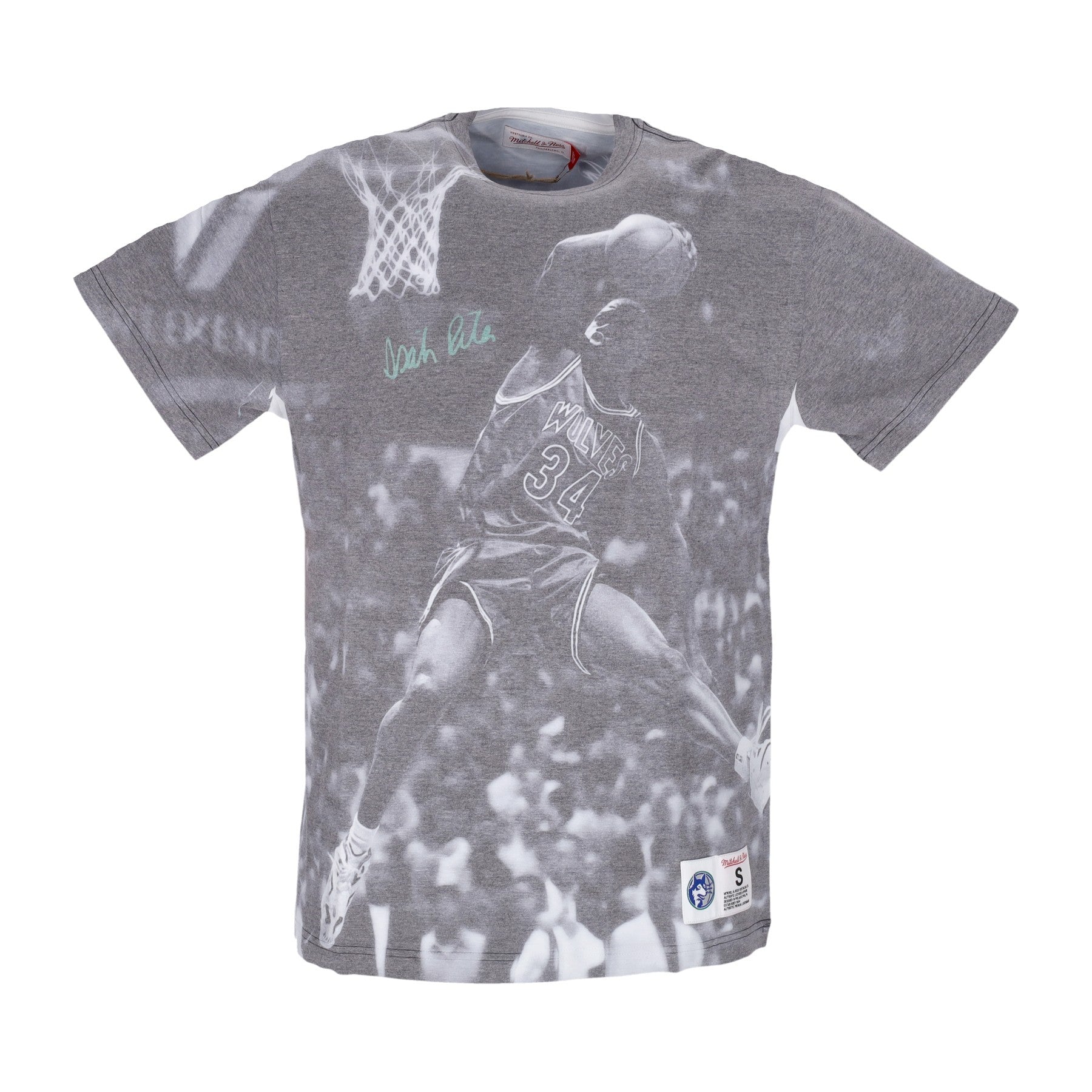 Mitchell & Ness, Maglietta Uomo Nba Above The Rim Sublimated Tee Hardwood Classics Isaiah Rider Jr Mintim, White