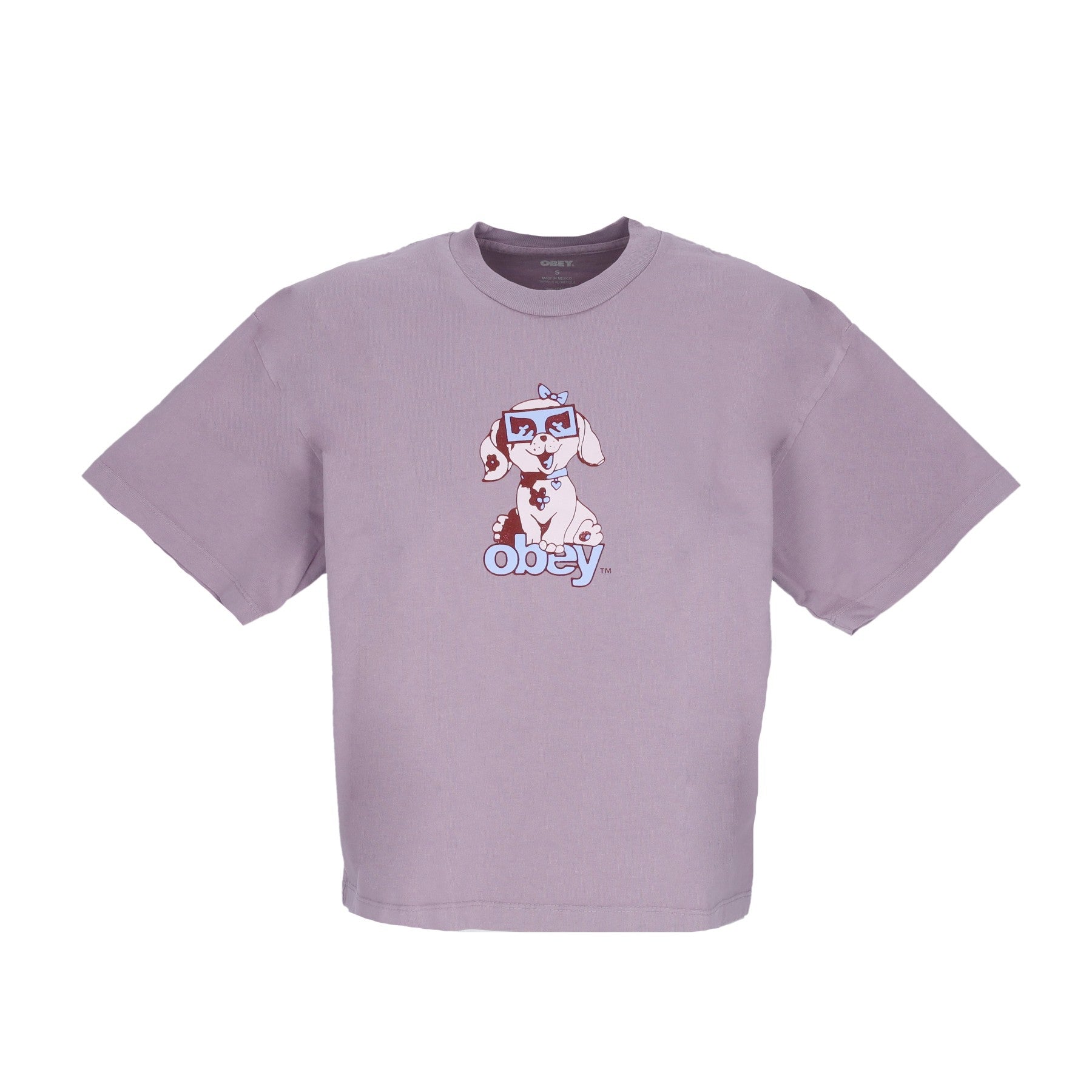 Mini chiot féminin Puppy Custom Crop Tee Tee Lilac Chalk T -Shirt