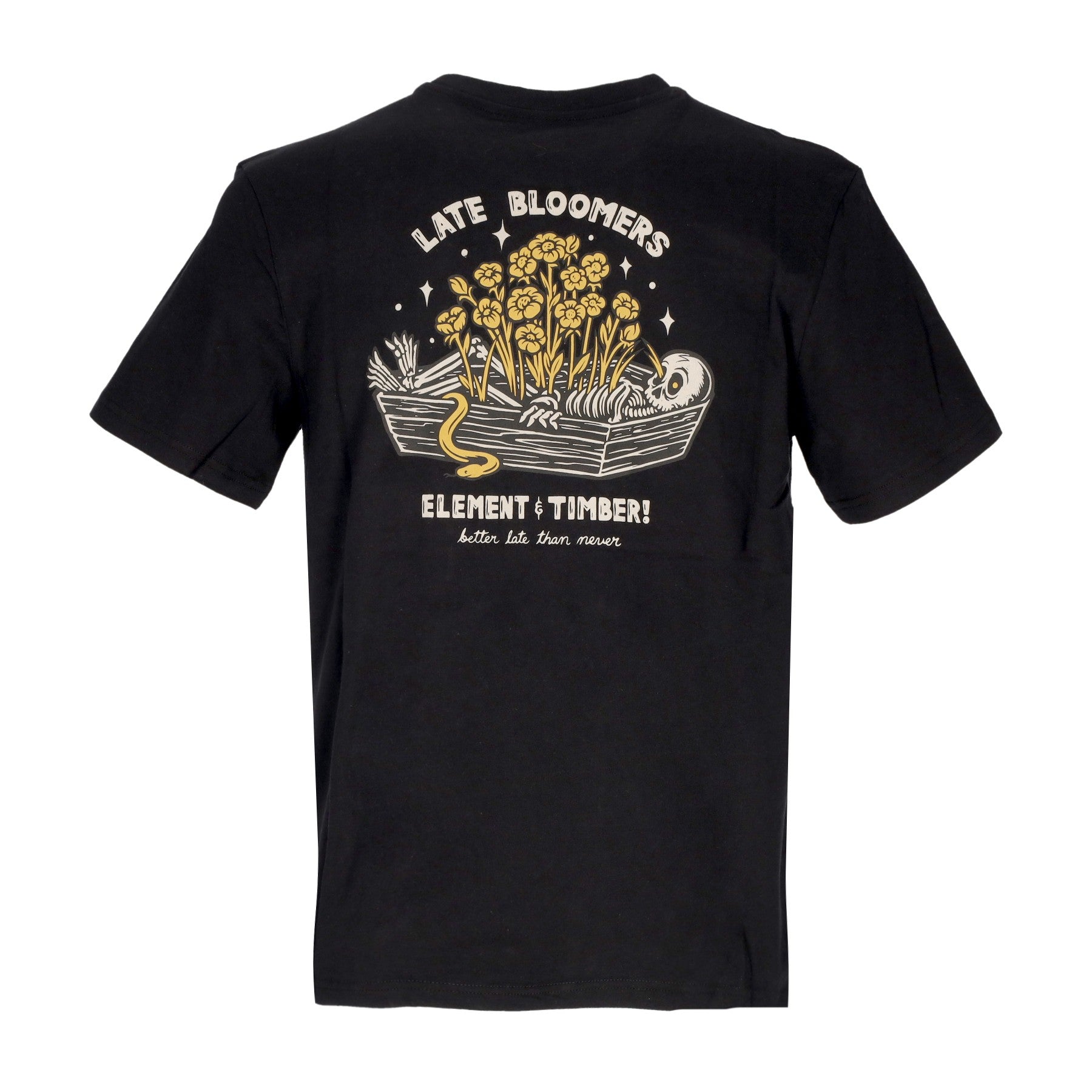 Element, Maglietta Uomo Coffin Tee X Timber, Flint Black