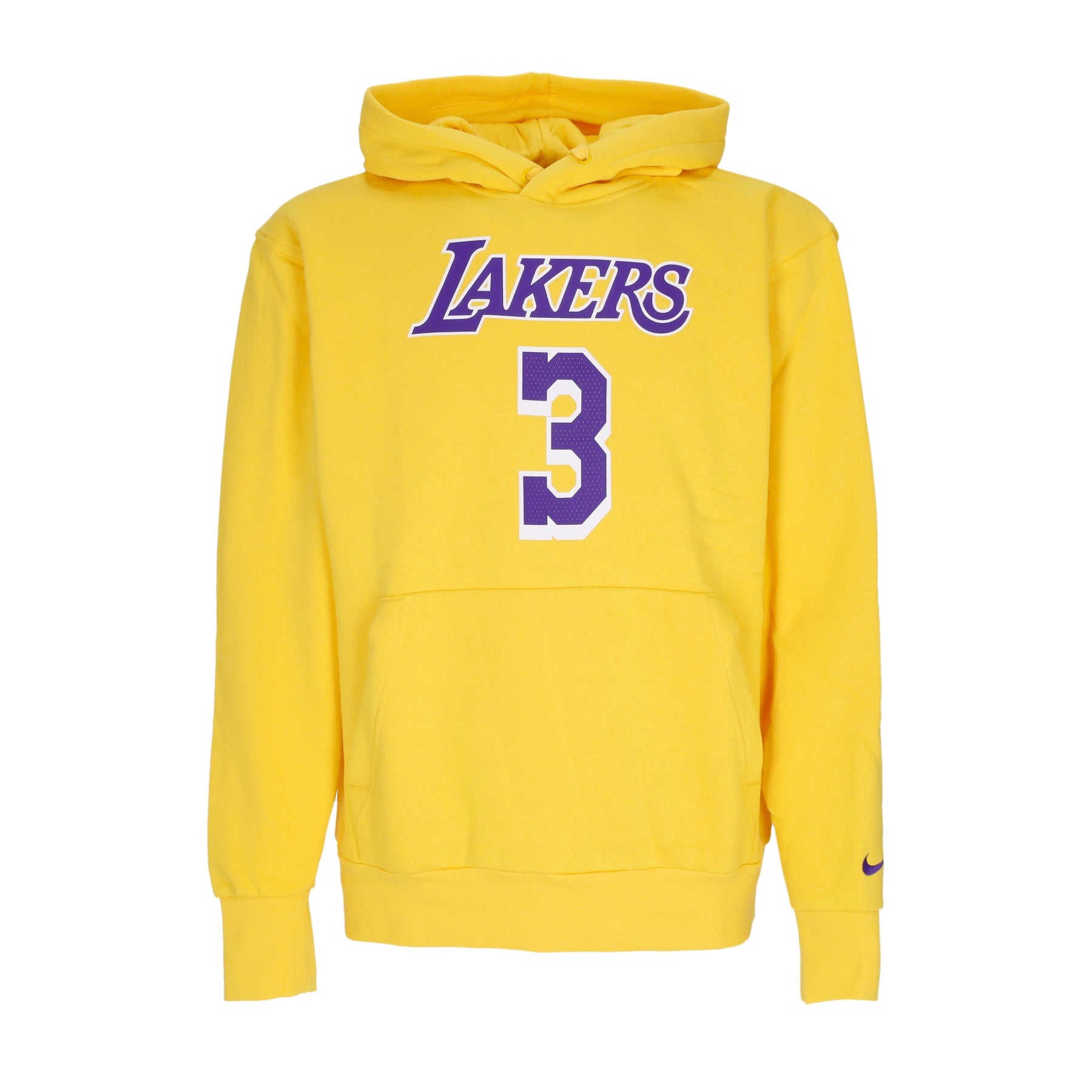 Nike Nba, Felpa Cappuccio Uomo Nba Fleece Essential Hoodie No 03 Anthony Davis Loslak, Amarillo