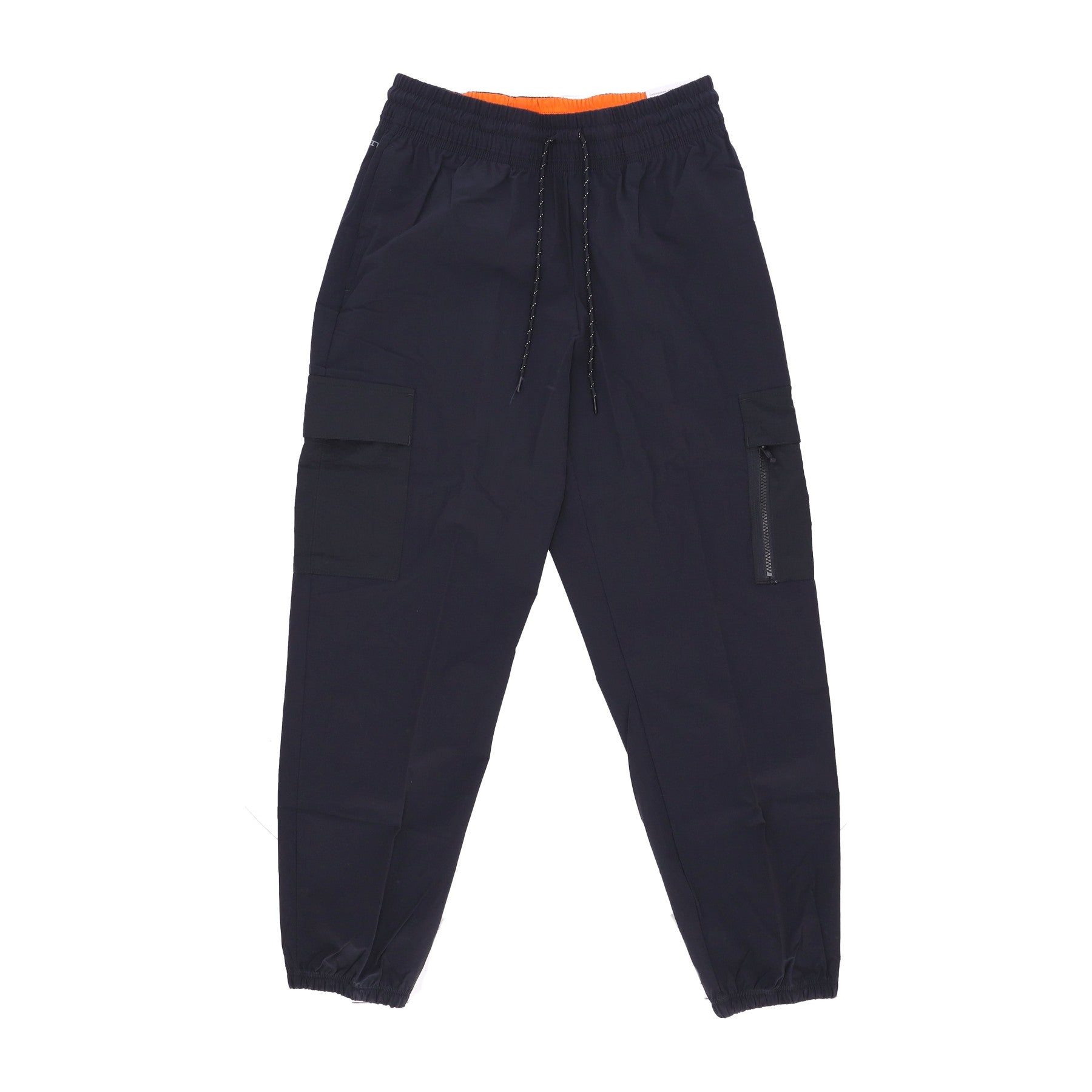 Nike, Pantalone Lungo Donna Sportswear Woven Cargo Pant, Black/black/safety Orange