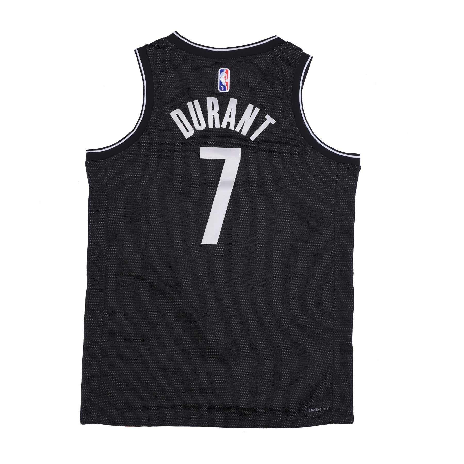 Cereta Tiga de tanques para hombres NBA Dri Fit Swingman Jersey No 7 Kevin Durant Bronet Negro/FLT Silver