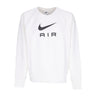 Nike, Felpa Leggera Girocollo Uomo Sportswear Air French Terry Crew, White/black