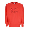 Nike, Felpa Girocollo Donna Sportswear Air Fleece Crewneck, Lt Crimson/oxen Brown