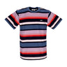 Obey, Maglietta Uomo Stroming Stripe Tee, Dark Denim Multi