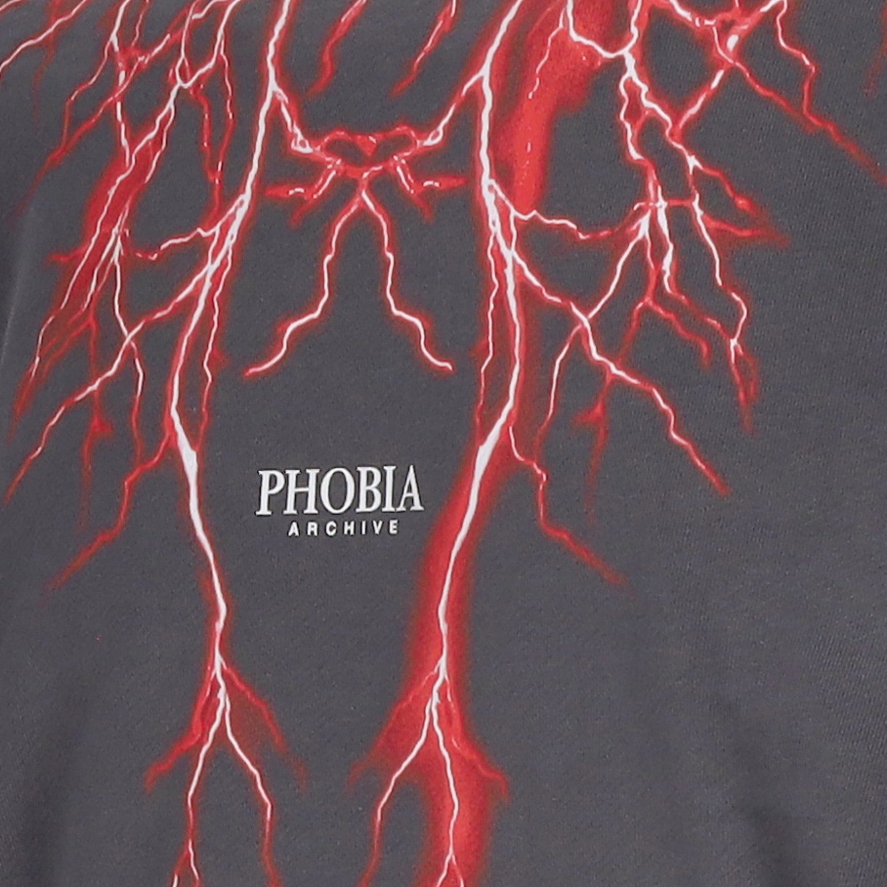 Phobia, Felpa Leggera Cappuccio Uomo Lightning Hoodie, 