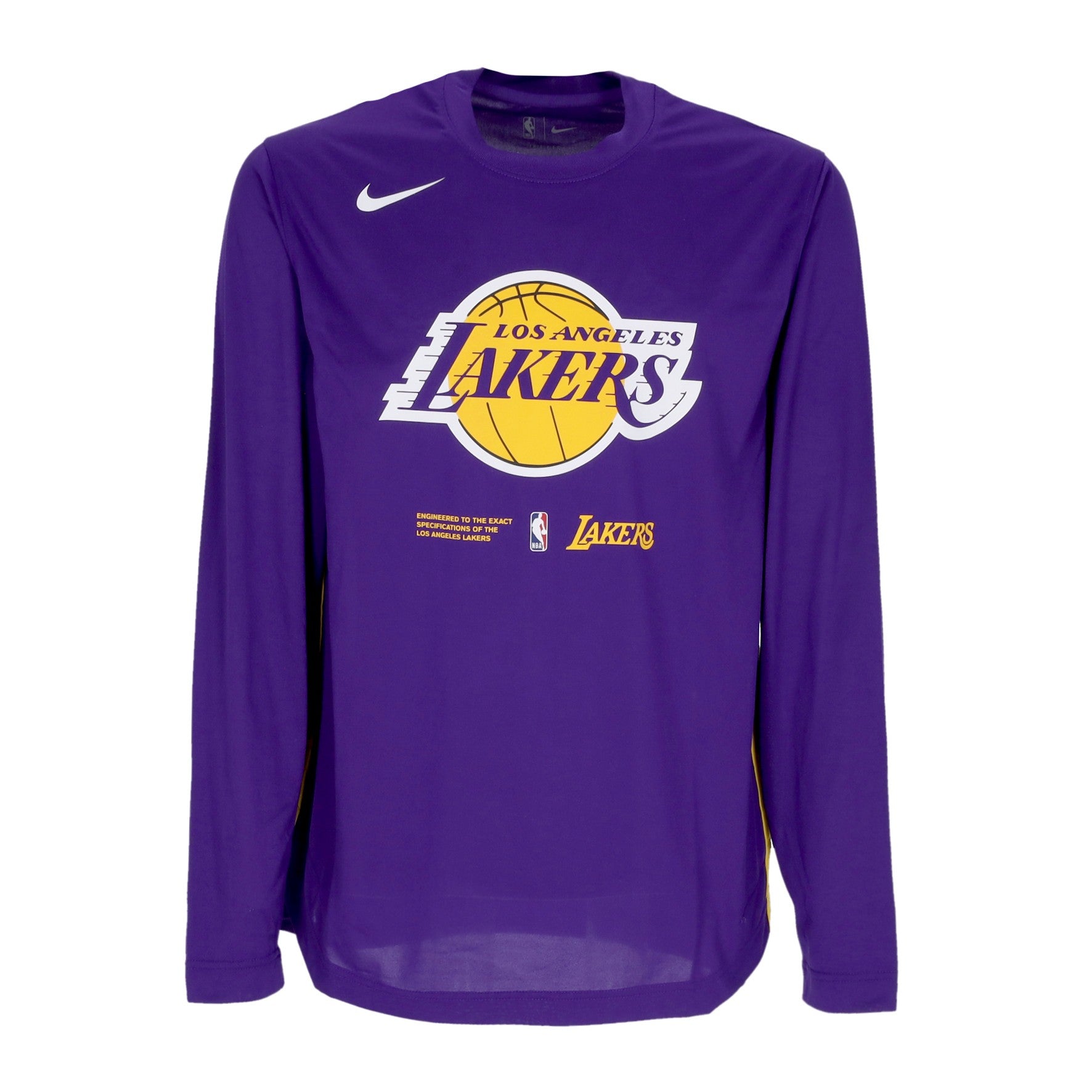 Nike Nba, Maglietta Manica Lunga Uomo Nba Dri-fit Long-sleeve Top Loslak, Field Purple/amarillo