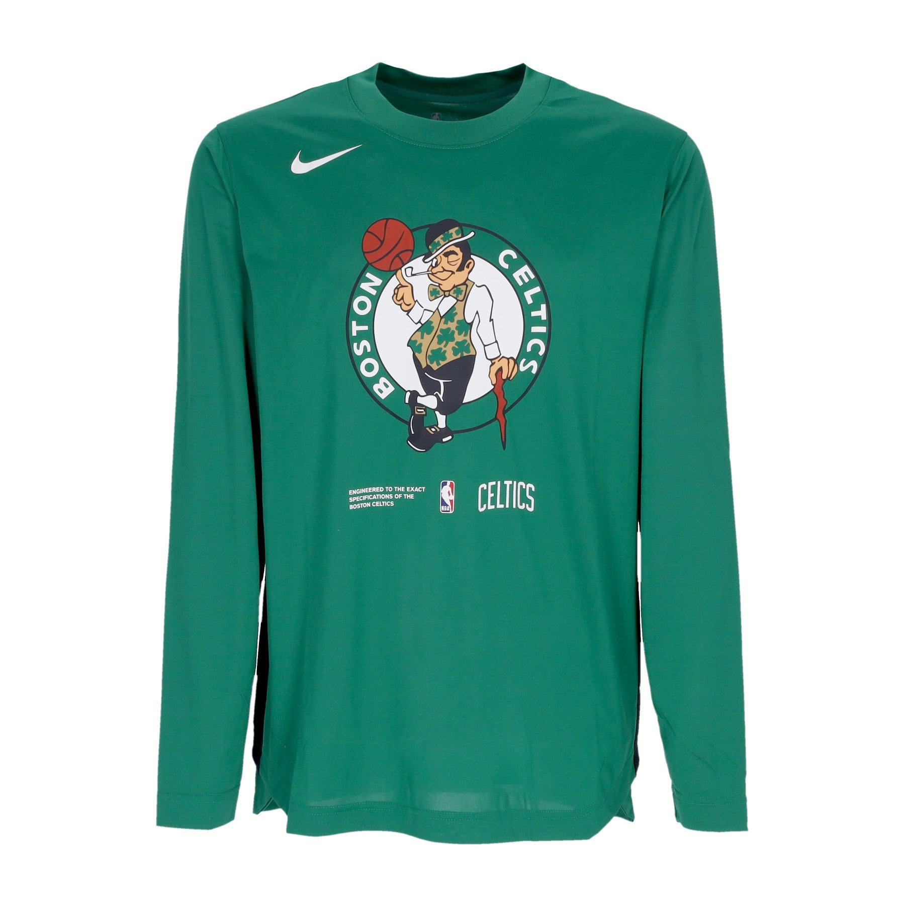 Nike Nba, Maglietta Manica Lunga Uomo Nba Dri-fit Long-sleeve Top Boscel, Clover/black