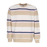 Obey, Felpa Girocollo Uomo Ender Stripe Crew Specialty Fleece, Irish Cream Multi