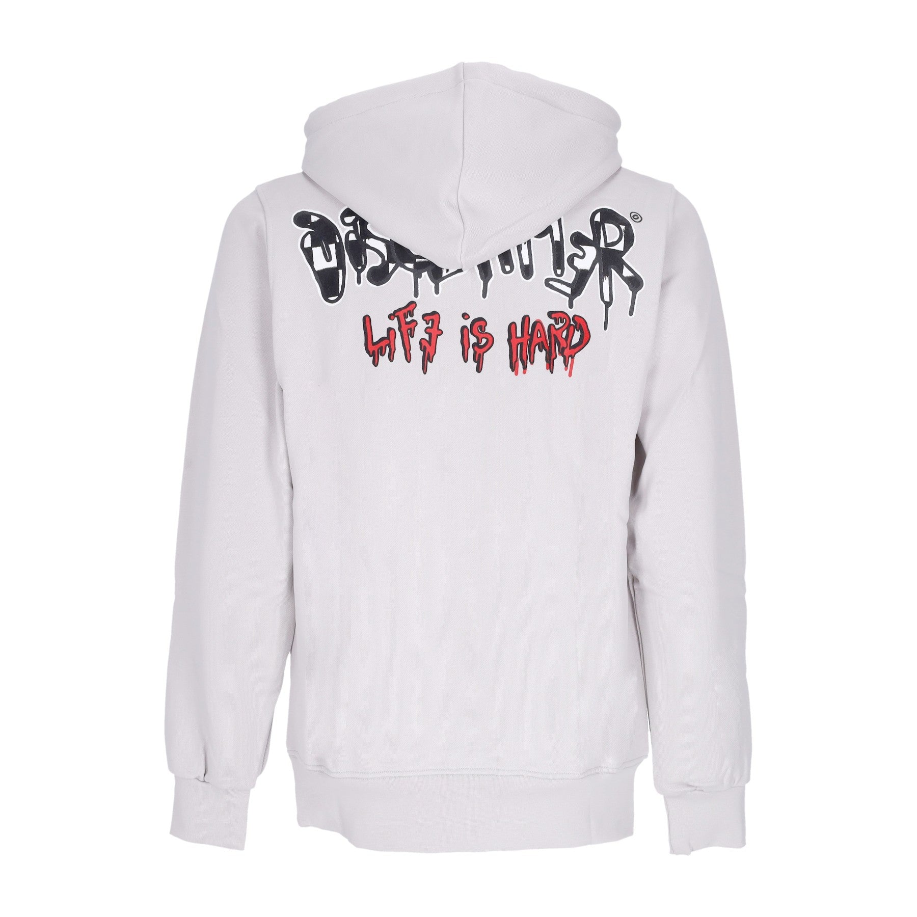 Felpa Leggera Cappuccio Uomo Life Is Hard Hoodie Ice