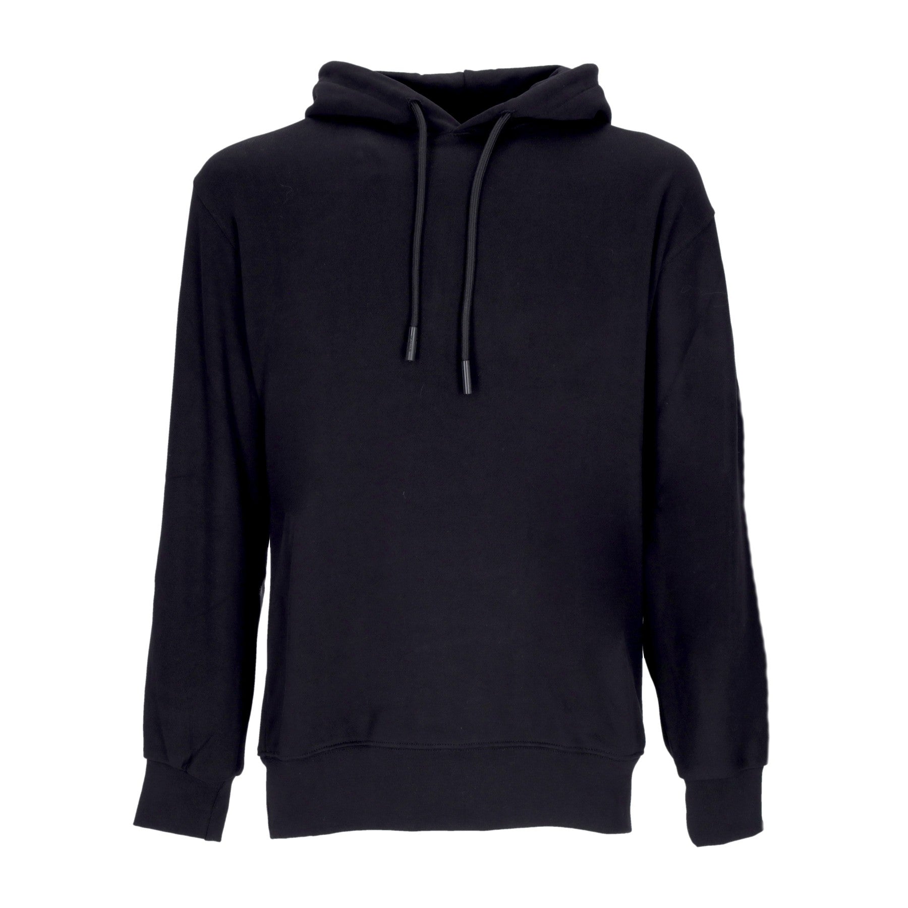 Leichtes Herren-Sweatshirt mit Kapuze und großem Logo-Hoodie in Schwarz