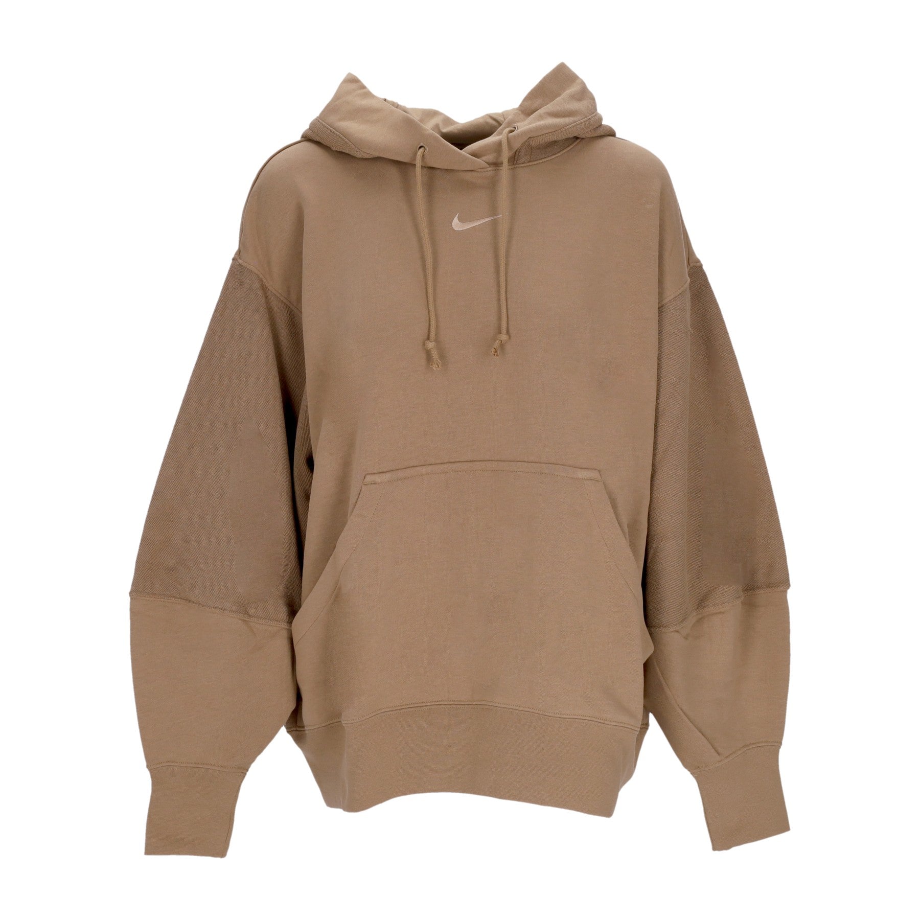 Nike, Felpa Leggera Cappuccio Donna Sportwear Everyday Modern Fleece Hoody, Dk Driftwood/hemp