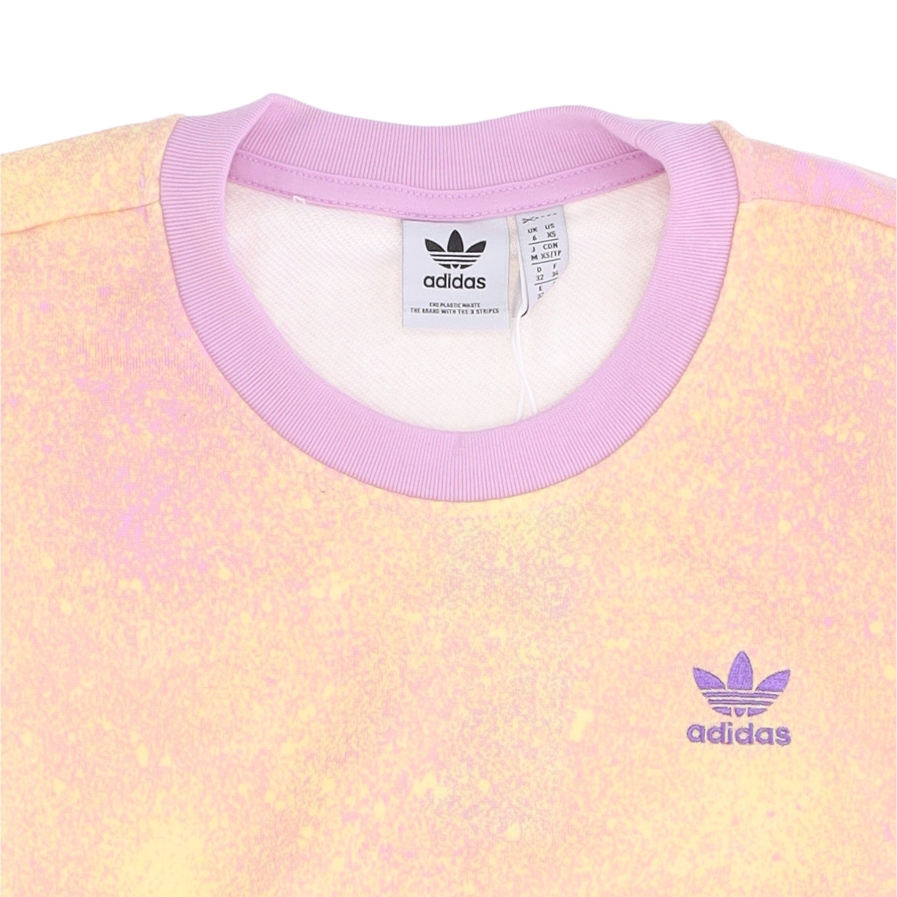 Adidas, Felpa Leggera Girocollo Corta Donna Aop Sweater, 