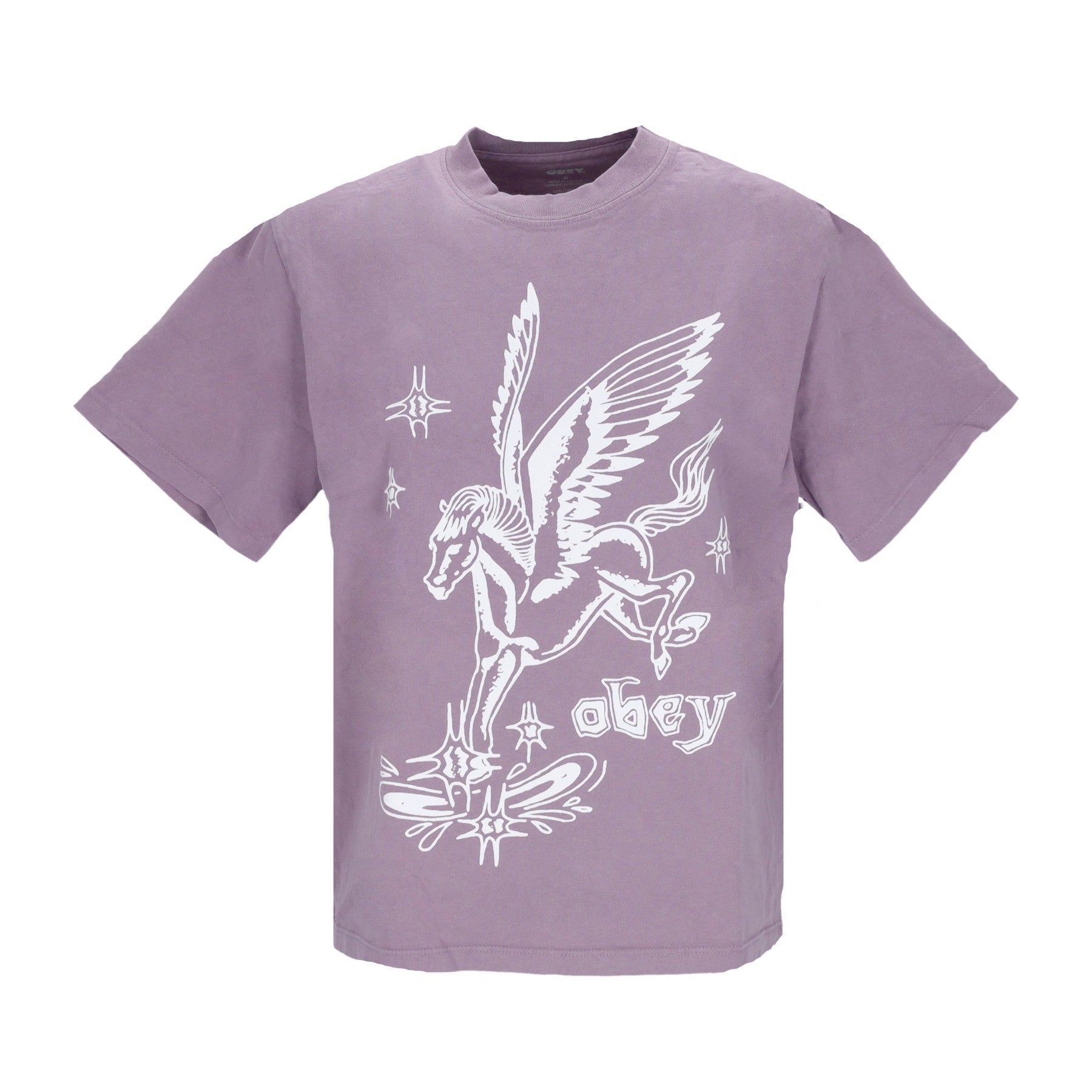 Obey, Maglietta Donna Pegasus Vintage Box Tee, Lilac Chalk