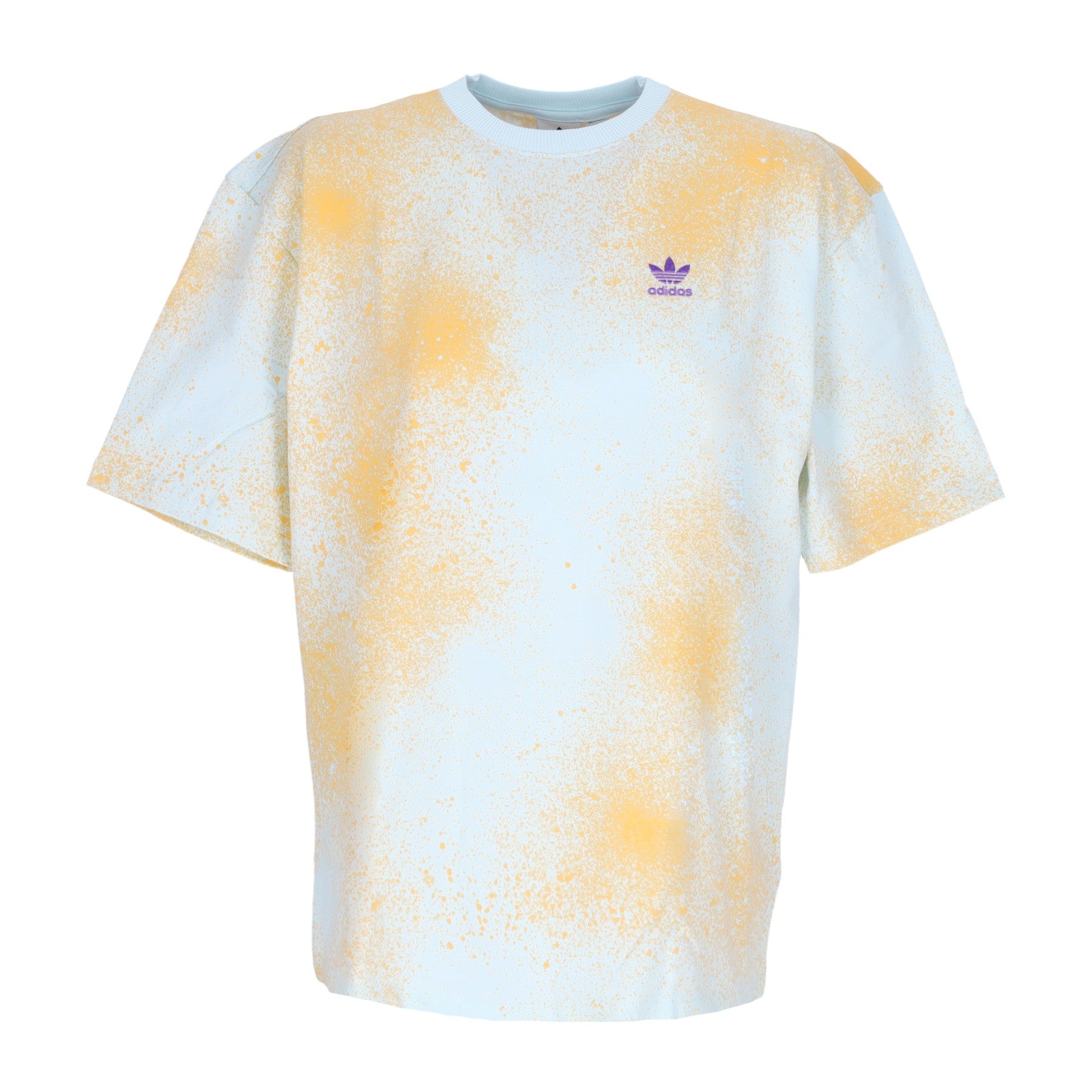 Adidas, Maglietta Donna Aop Tee, Almost Blue/hazy Orange