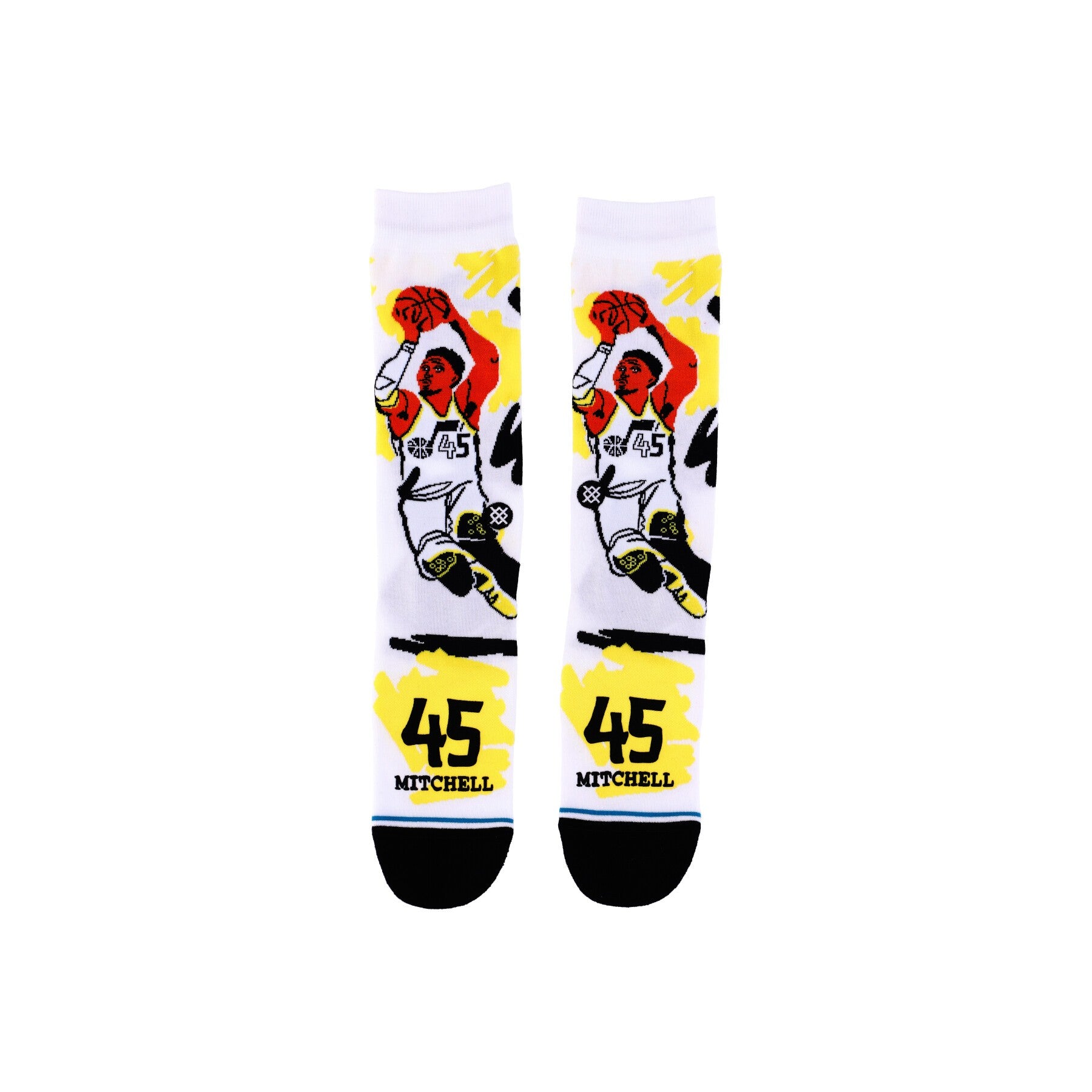 Stance, Calza Media Uomo Paint Mitchell, White