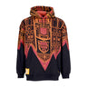 Dolly Noire, Felpa Cappuccio Uomo Bench Milano Hoodie Oversize, Black/orange