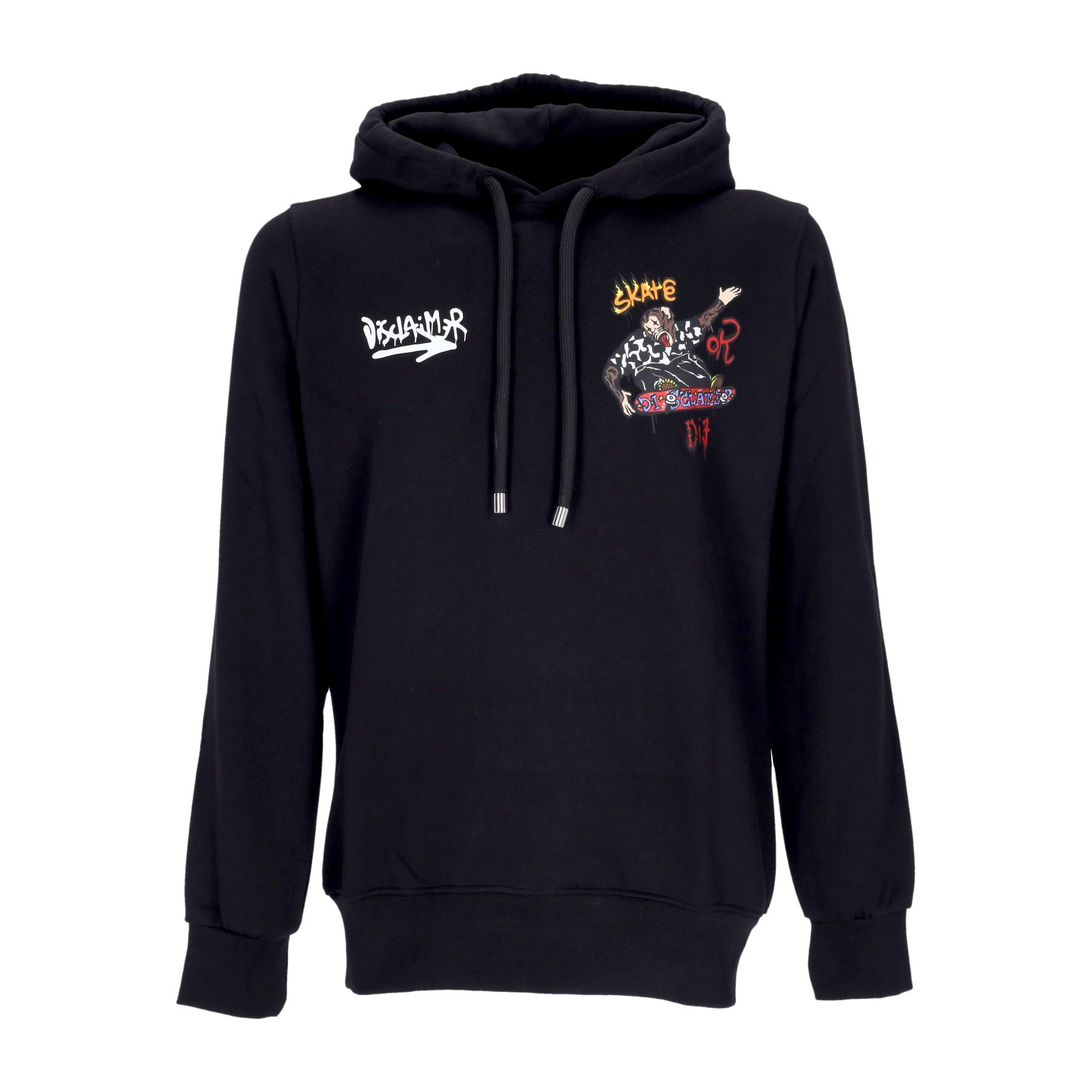 Felpa Leggera Cappuccio Uomo Life Is Hard Hoodie Black