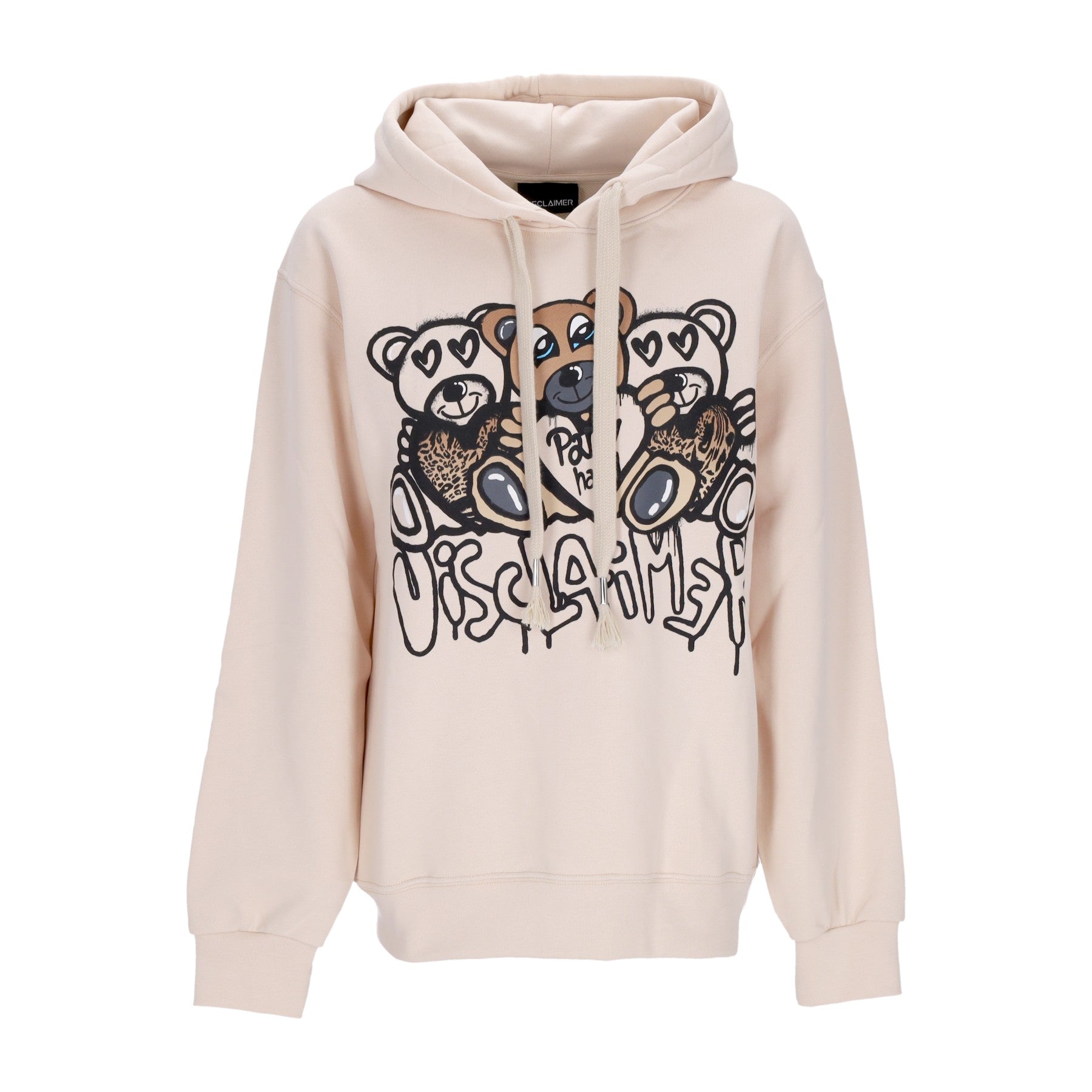 Leichtes Damen-Sweatshirt mit Kapuze, Party Hard Hoodie, Creme