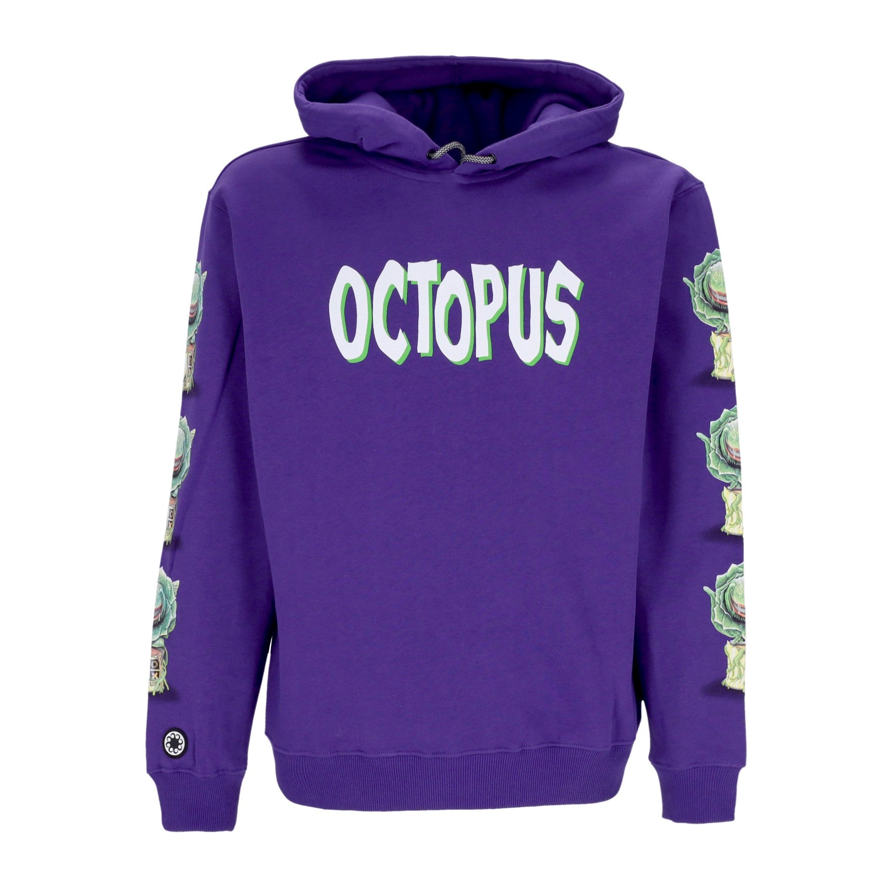 Octopus, Felpa Cappuccio Uomo Feed Me Hoodie, Purple