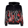 Octopus, Felpa Cappuccio Zip Uomo Hentai Zip Hoodie, Black