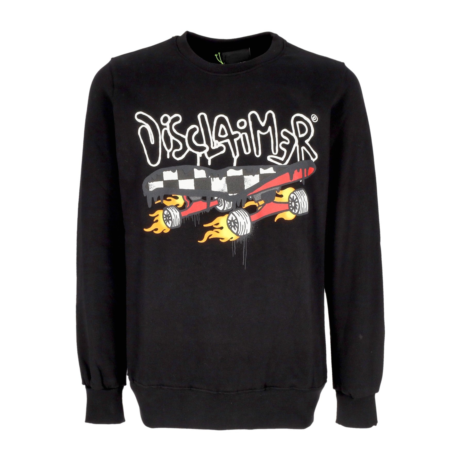 Leichtes Herren-Sweatshirt mit Rundhalsausschnitt, Skateboard, Rundhalsausschnitt, Schwarz