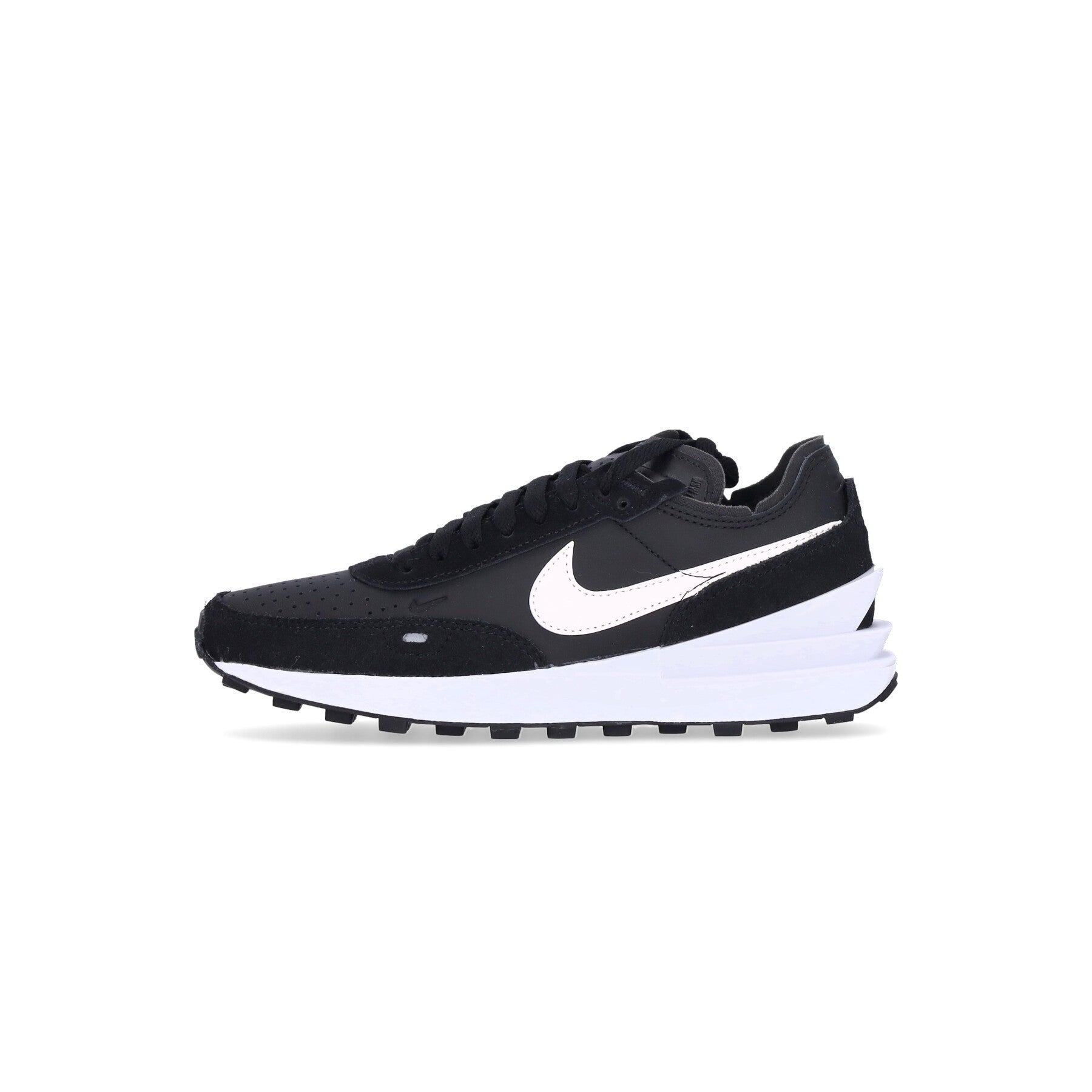 Nike, Scarpa Bassa Uomo Waffle One Ltr, Black/white/black/white