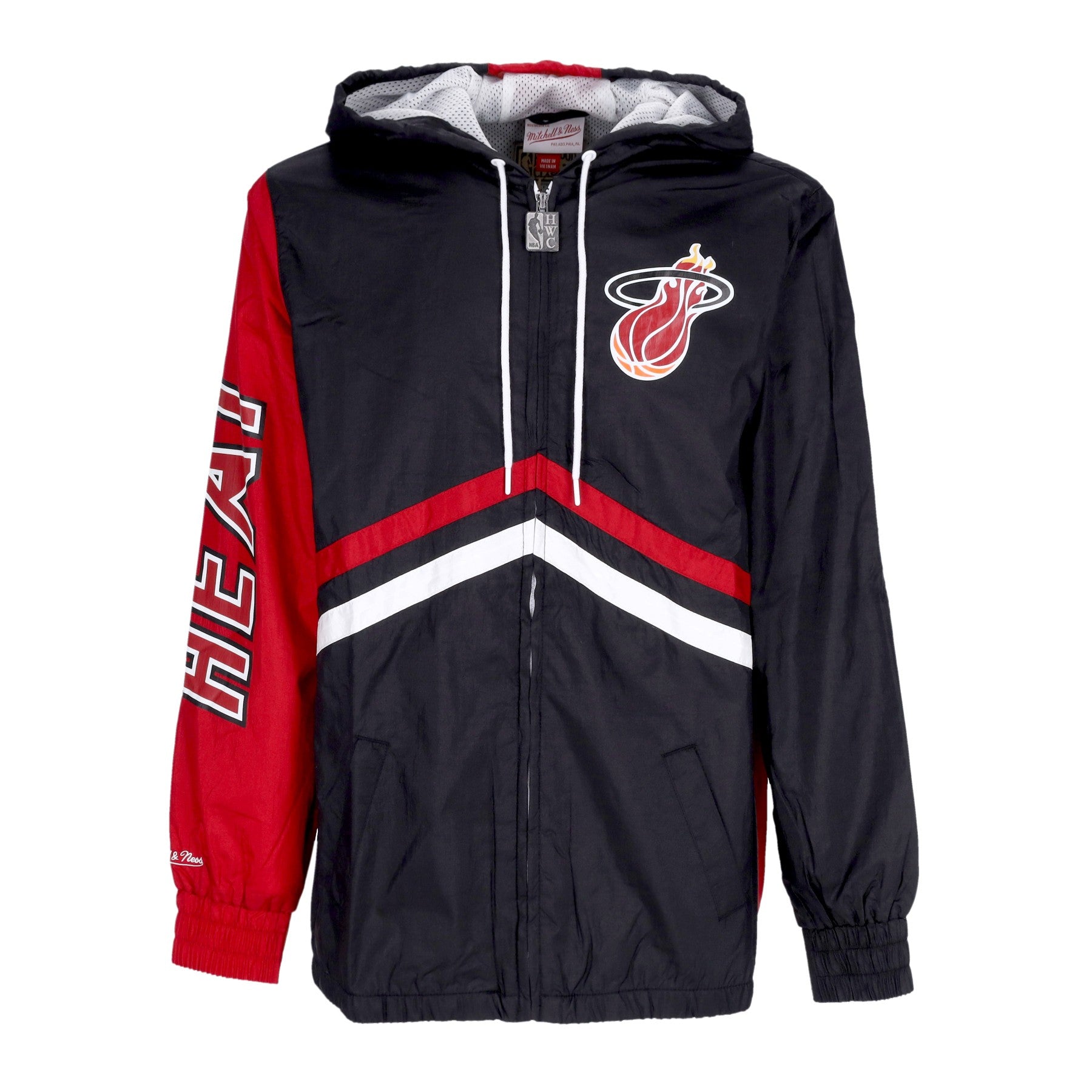 Mitchell & Ness, Giacca A Vento Uomo Nba Undeniable Full Zip Windbreaker Hardwood Classics Miahea, Black