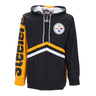 Mitchell & Ness, Giacca A Vento Uomo Nfl Undeniable Full Zip Windbreaker Pitste, Black