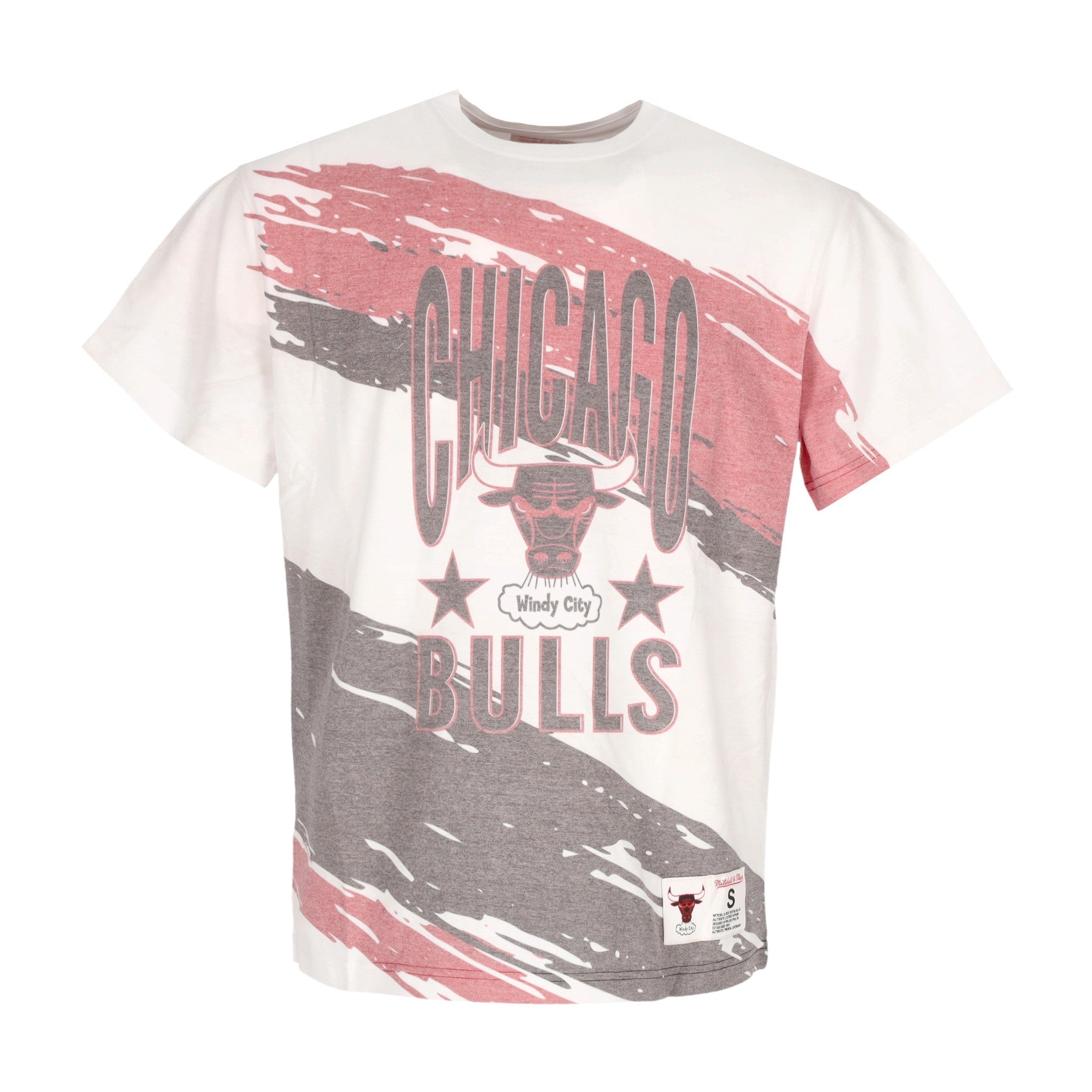 Mitchell & Ness, Maglietta Uomo Nba Paintbrush Sublimated Tee Hardwood Classics Chibul, White/original Team Colors