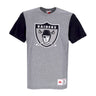 Mitchell & Ness, Maglietta Uomo Nfl Color Blocked Tee Oakrai, Grey Heather