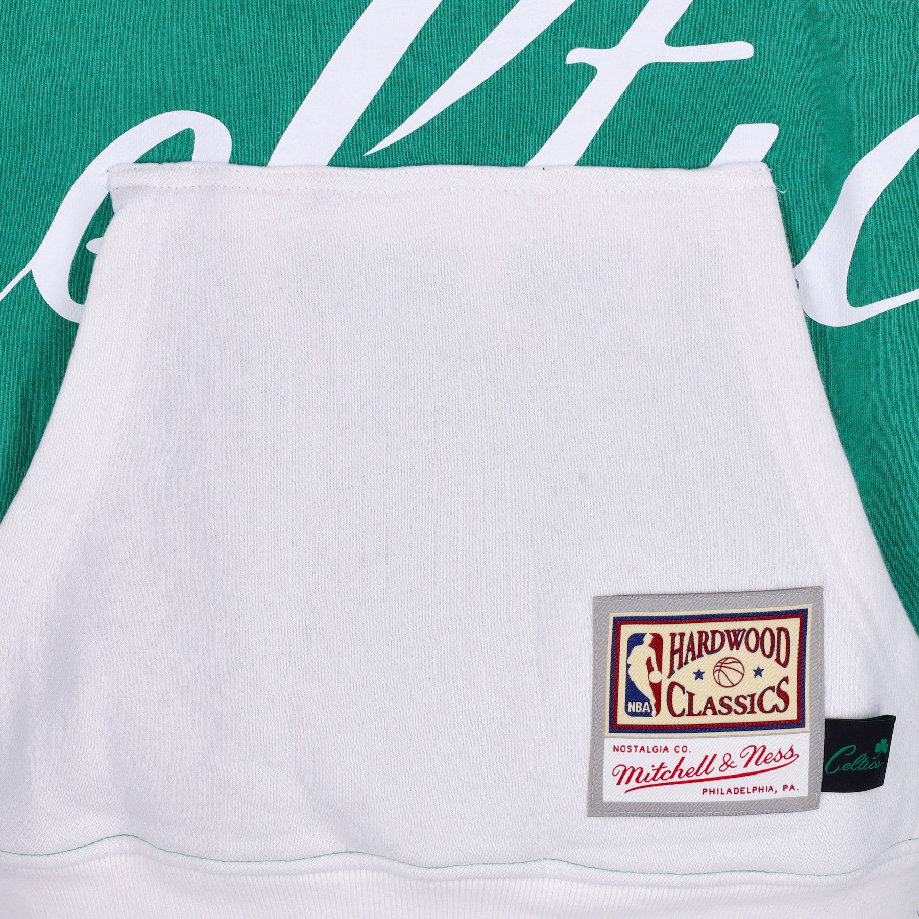 Mitchell & Ness, Felpa Cappuccio Uomo Nba Big Face Hoodie 5.0 Hardwood Classics Boscel, 