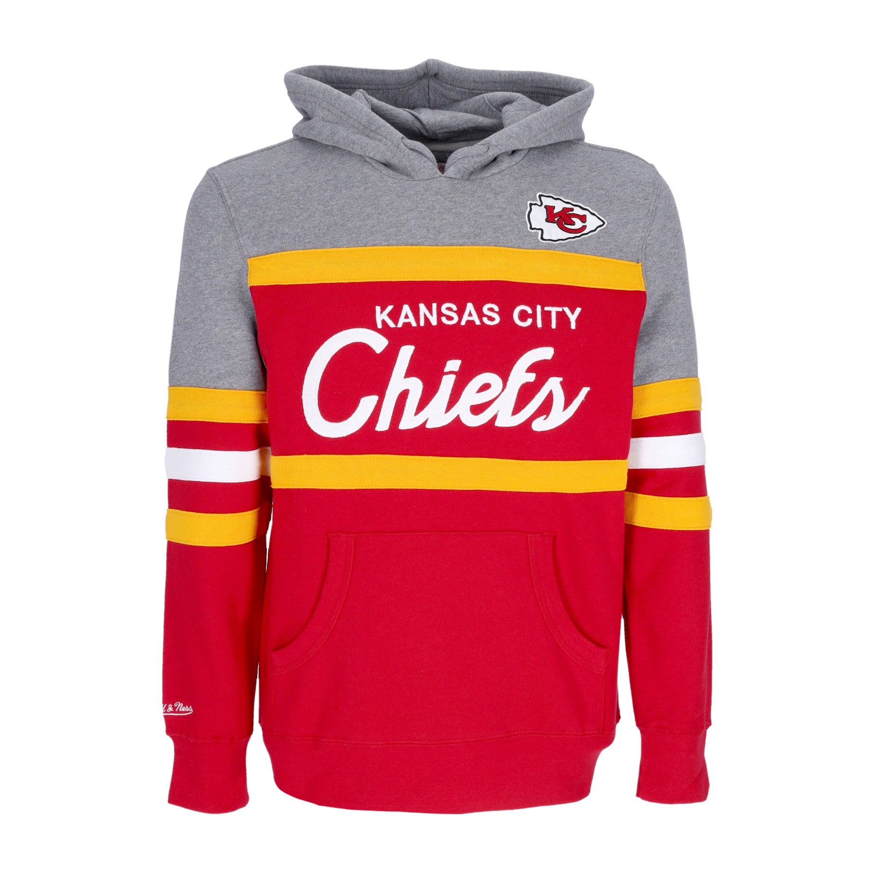 Mitchell & Ness, Felpa Cappuccio Uomo Nfl Headcoach Hoodie Kanchi, Scarlet