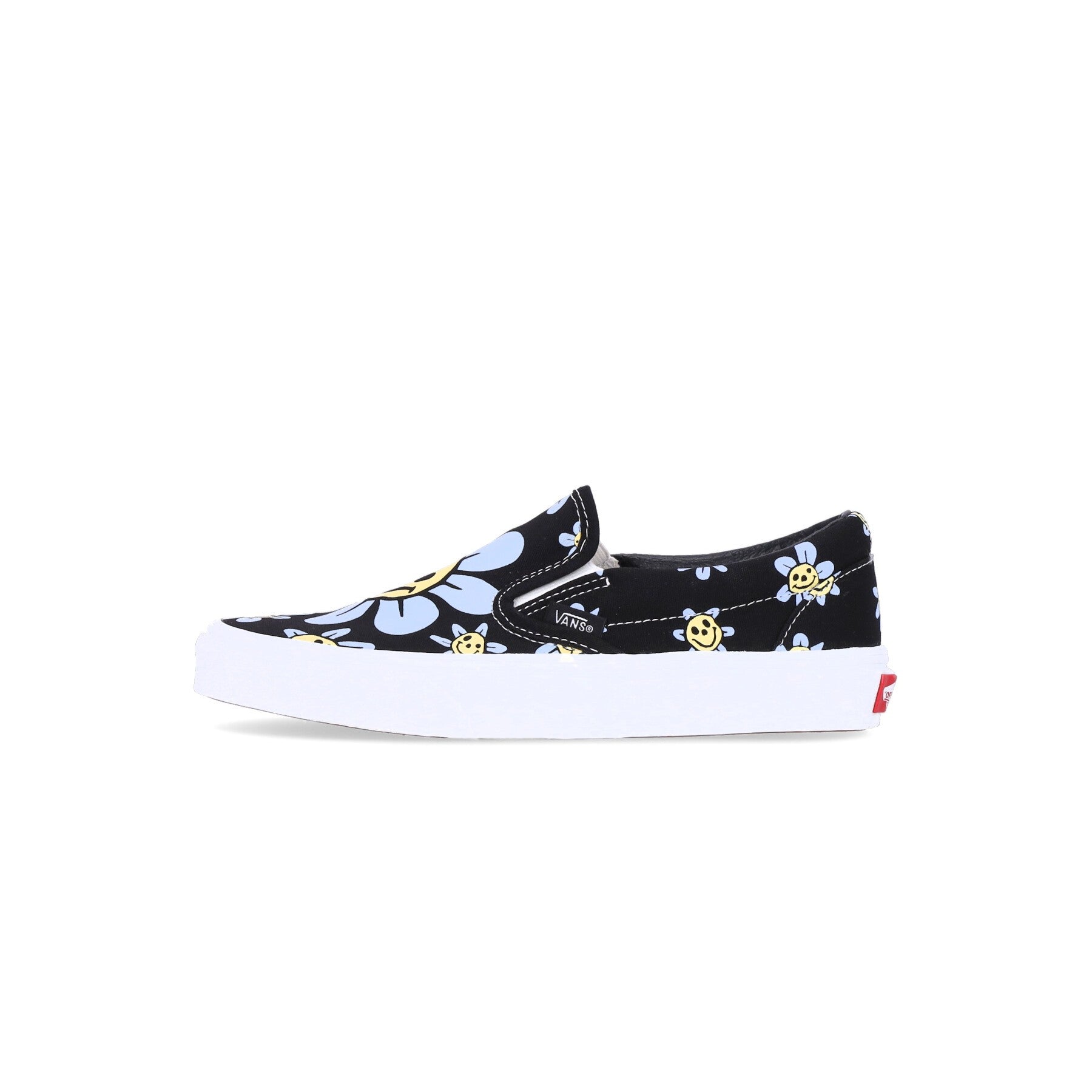 Vans, Scarpa Bassa Uomo Classic Slip-on, Trippy Grin Floral Black/yellow