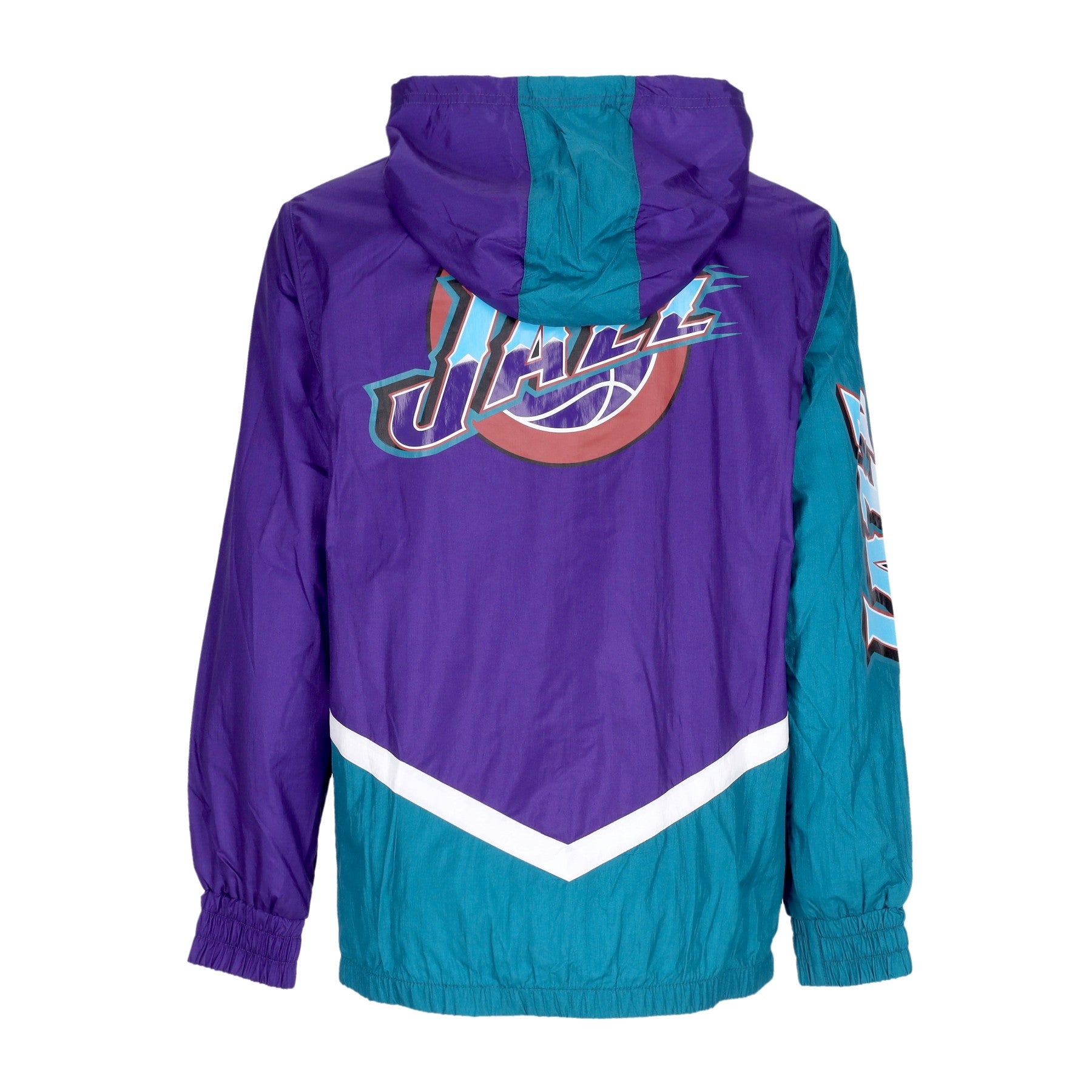 Mitchell & Ness, Giacca A Vento Uomo Nba Undeniable Full Zip Windbreaker Hardwood Classics Utajaz, 