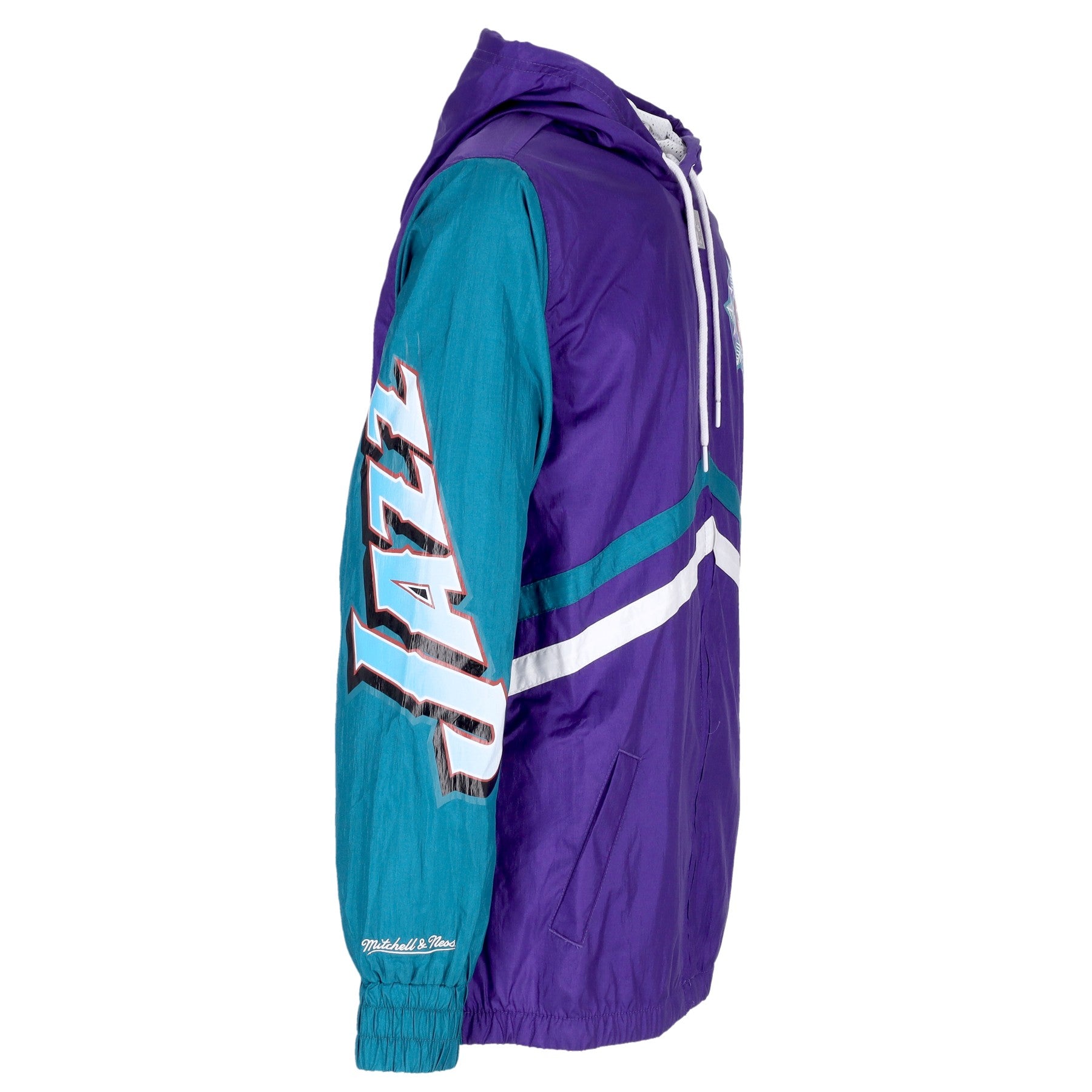 Mitchell & Ness, Giacca A Vento Uomo Nba Undeniable Full Zip Windbreaker Hardwood Classics Utajaz, 