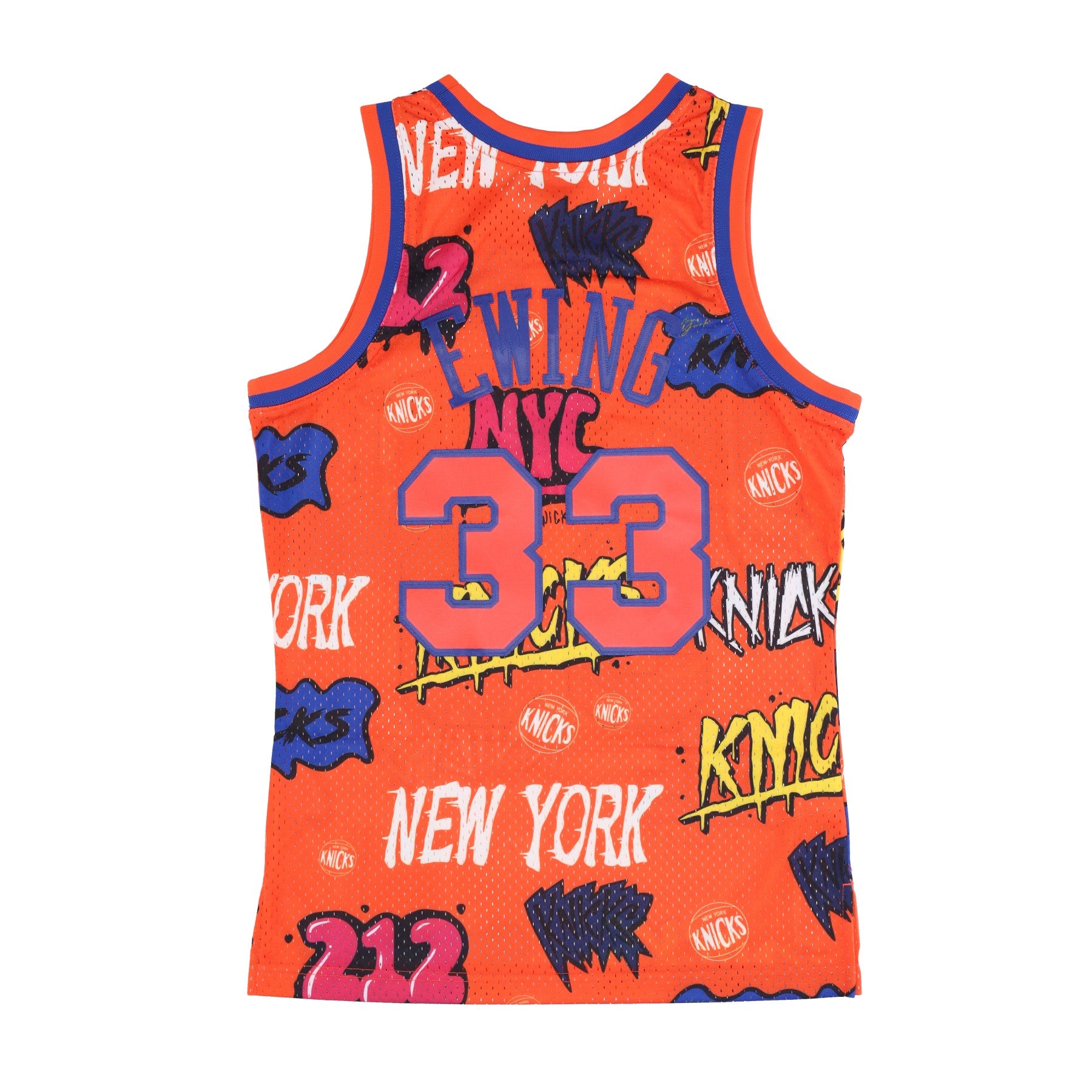 Men's Basketball Tank Top Nba Slap Sticker Swingman Jersey Hardwood Classics No 33 Patrick Ewing 1991-92 Neykni Orange