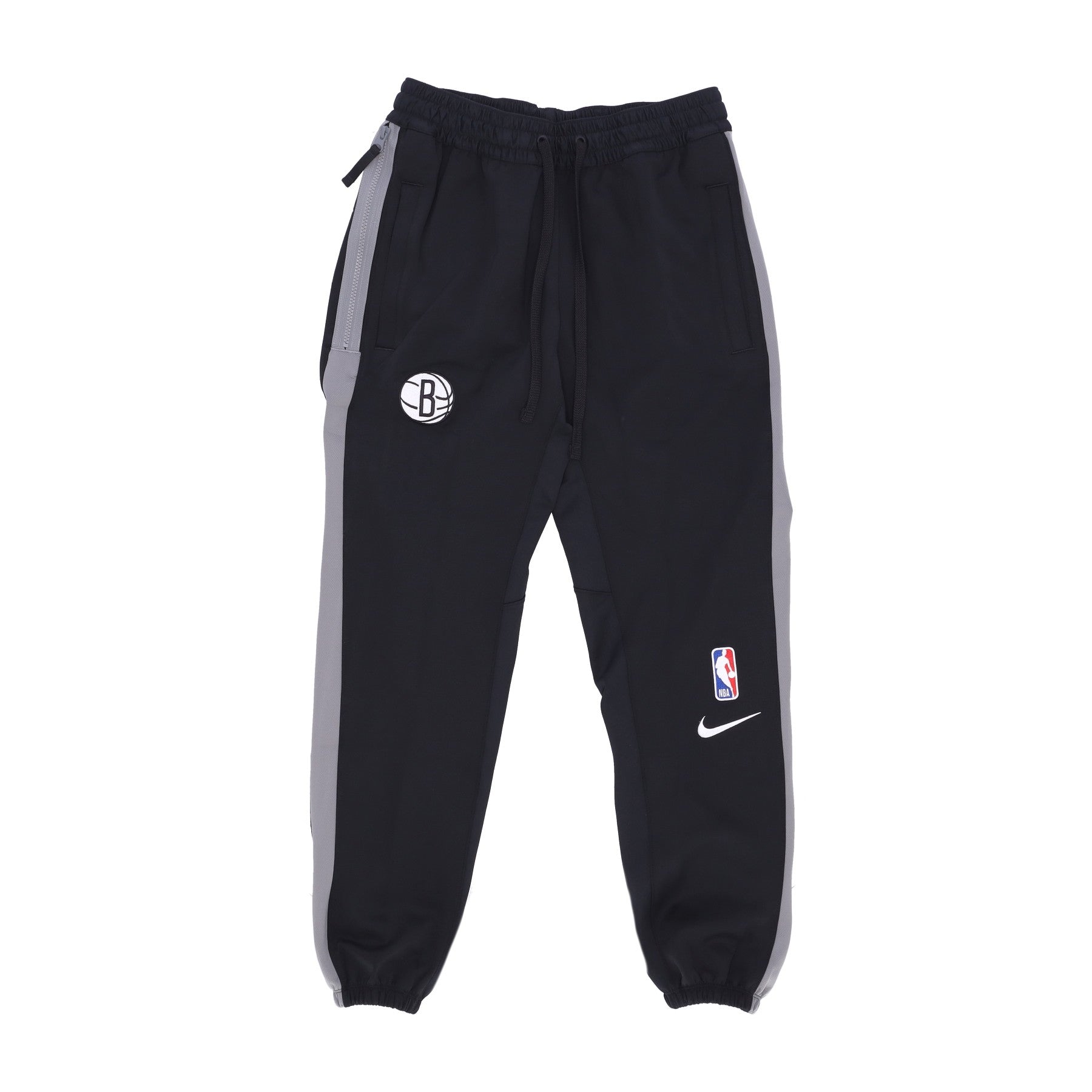 Nike Nba, Pantalone Tuta Uomo Nba Dri-fit Showtime Pant Bronet, Black/dark Steel Grey/white