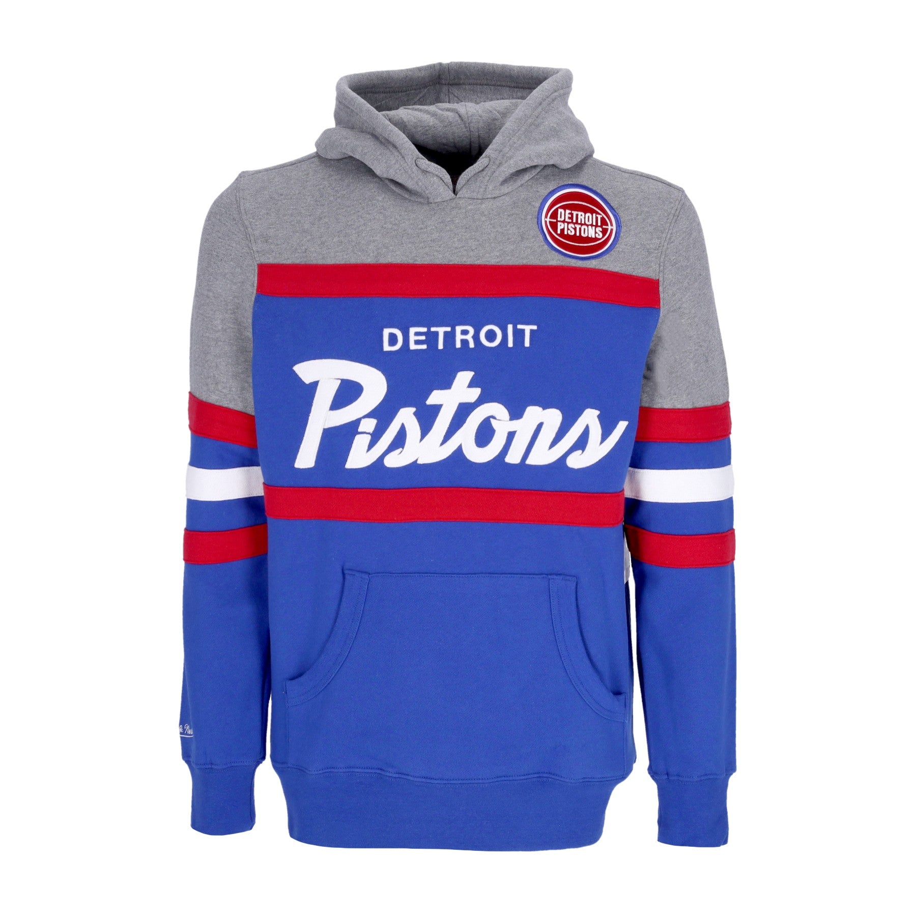 Mitchell & Ness, Felpa Cappuccio Uomo Nba Headcoach Hoodie Hardwood Classics Detpis, Royal