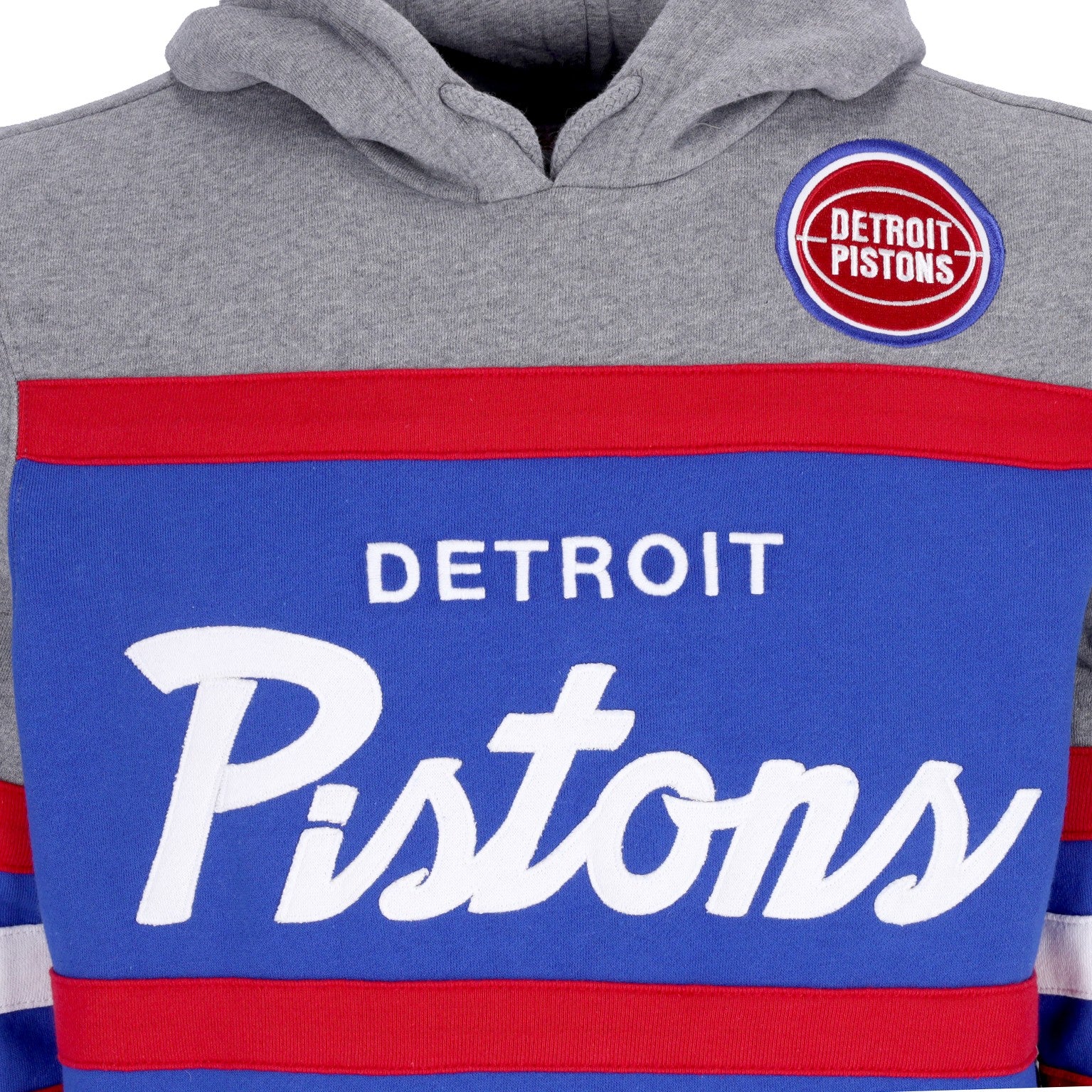 Mitchell & Ness, Felpa Cappuccio Uomo Nba Headcoach Hoodie Hardwood Classics Detpis, 